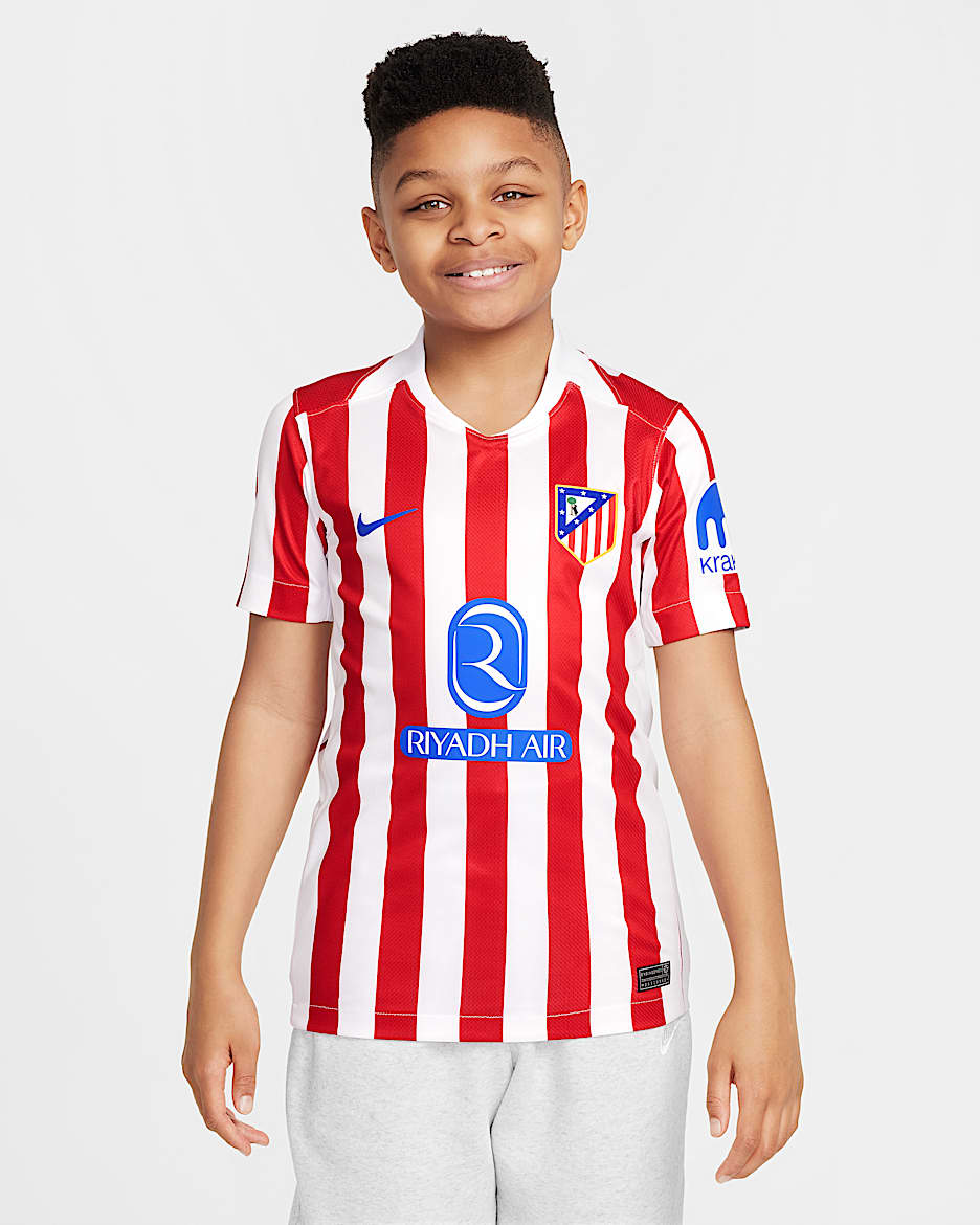 Primera equipación Stadium Atlético de Madrid 2025/26 Camiseta de fútbol Replica Nike Dri-FIT - Niño/a - Sport Red/Blanco/Hyper Royal
