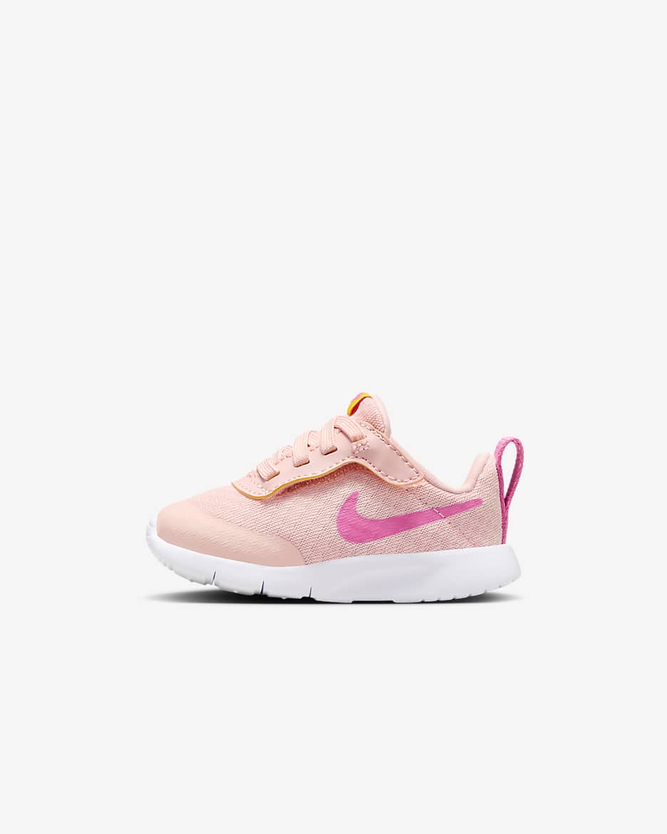 Tenis para bebé e infantil Nike Tanjun EasyOn - Naranja ártico/Oro universitario/Blanco/Rosa paleta