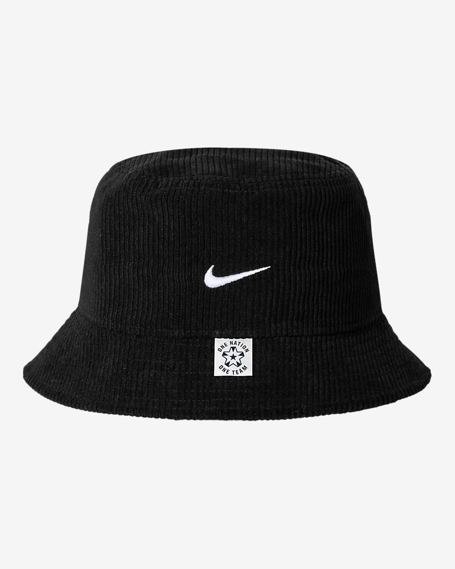 Gorro tipo pescador de fútbol Nike de pana USMNT - Negro