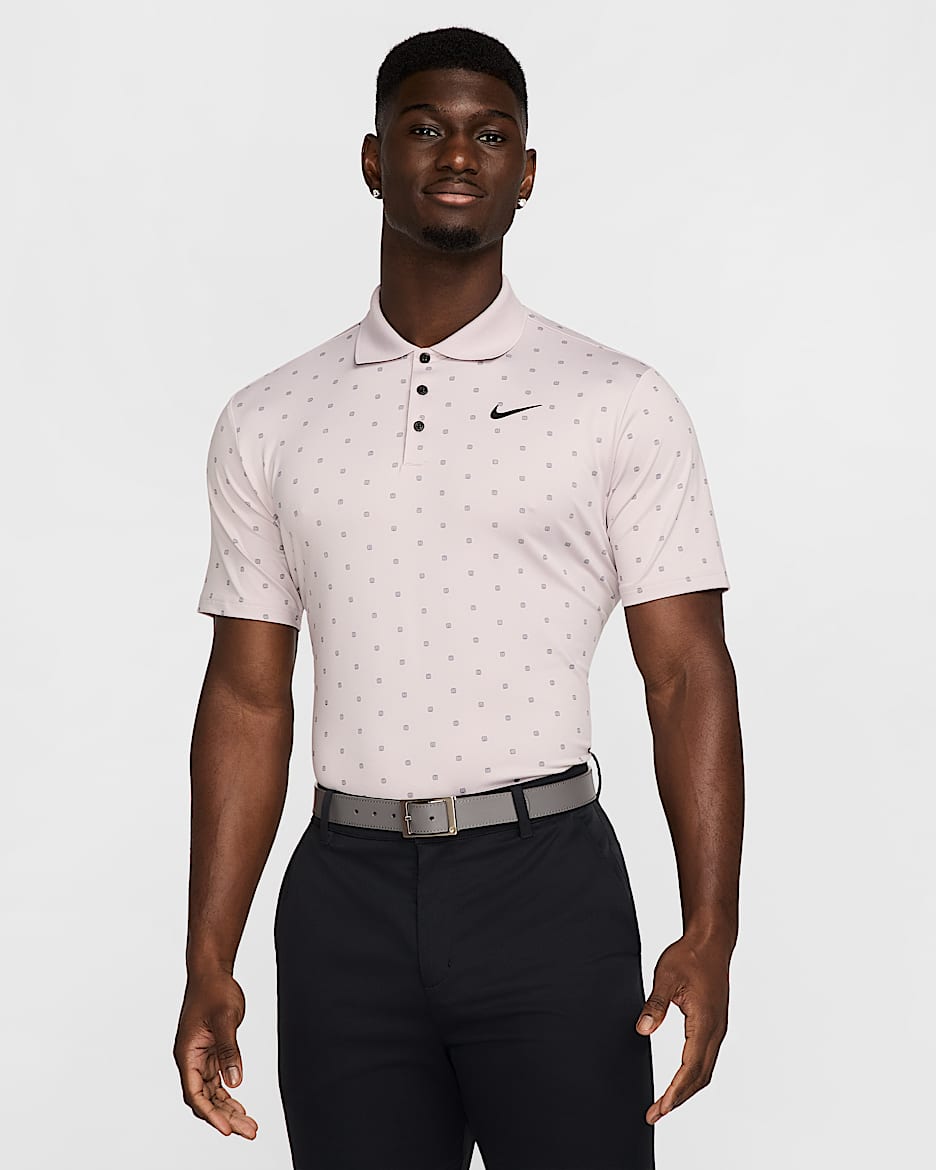 Polo de golf Dri-FIT para hombre Nike Tour - Violeta platino/Negro
