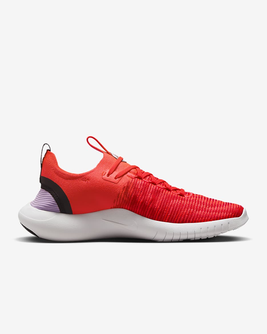 Nike Free RN NN Straßenlaufschuh für Damen - Bright Crimson/University Red/Lilac Bloom/Schwarz