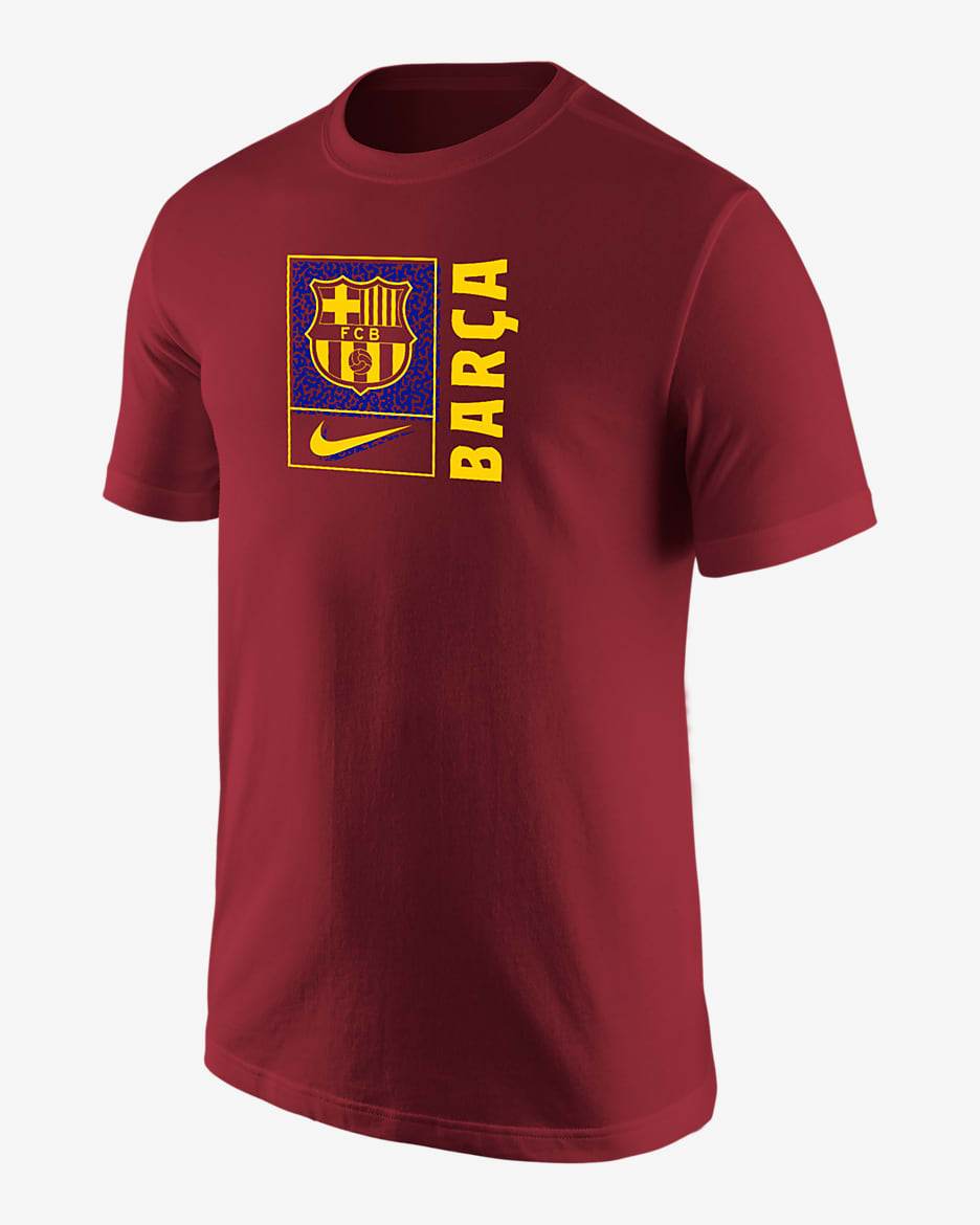 FC Barcelona Men's Nike Soccer T-Shirt - Team Crimson
