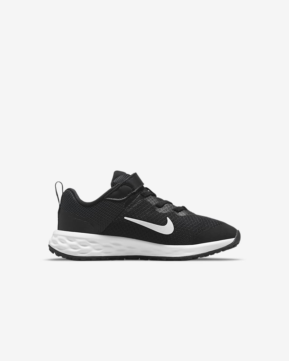 Nike Revolution 6 Younger Kids' Shoes - Black/Dark Smoke Grey/White