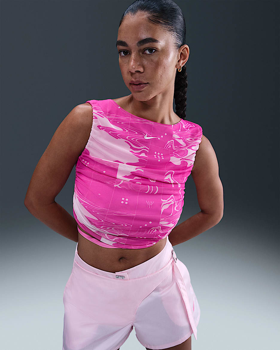 Serena Williams Design Crew Women's Crop Tank Top - Pink Foam/Playful Pink/Pink Foam