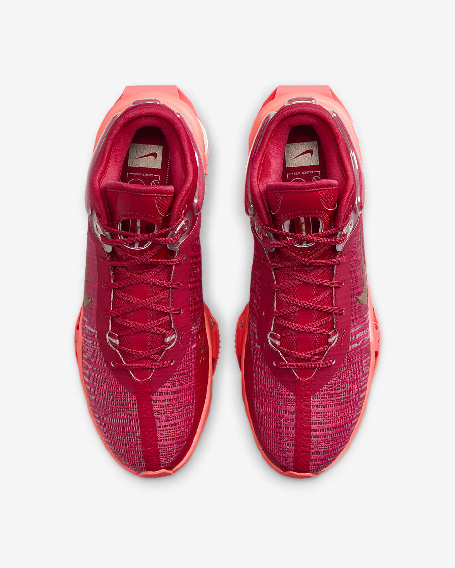 Nike G.T. Chaussure de basket Jump 2 pour homme - Mystic Hibiscus/Hot Punch/Gym Red/Metallic Red Bronze