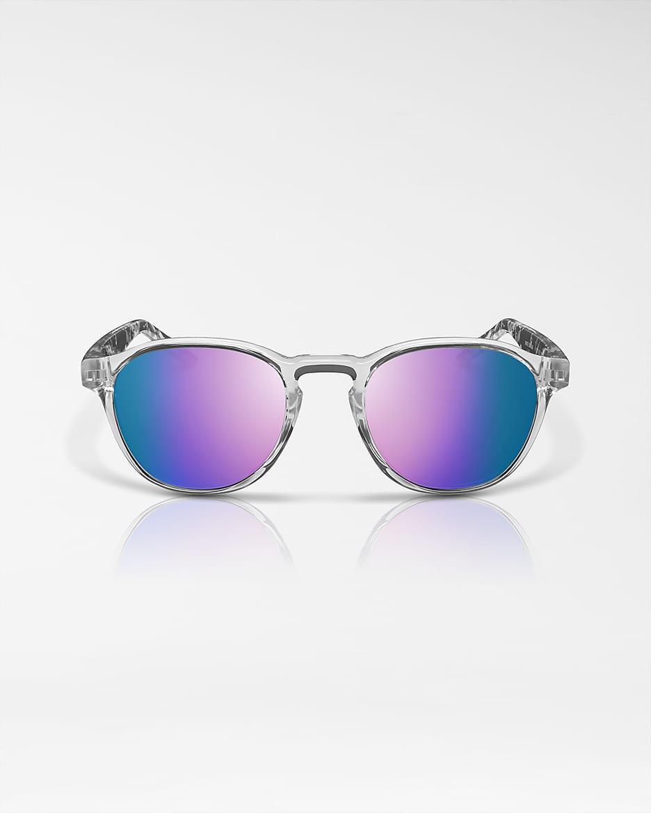 Nike Smash Mirrored Kids Sunglasses - Clear/Wolf Grey