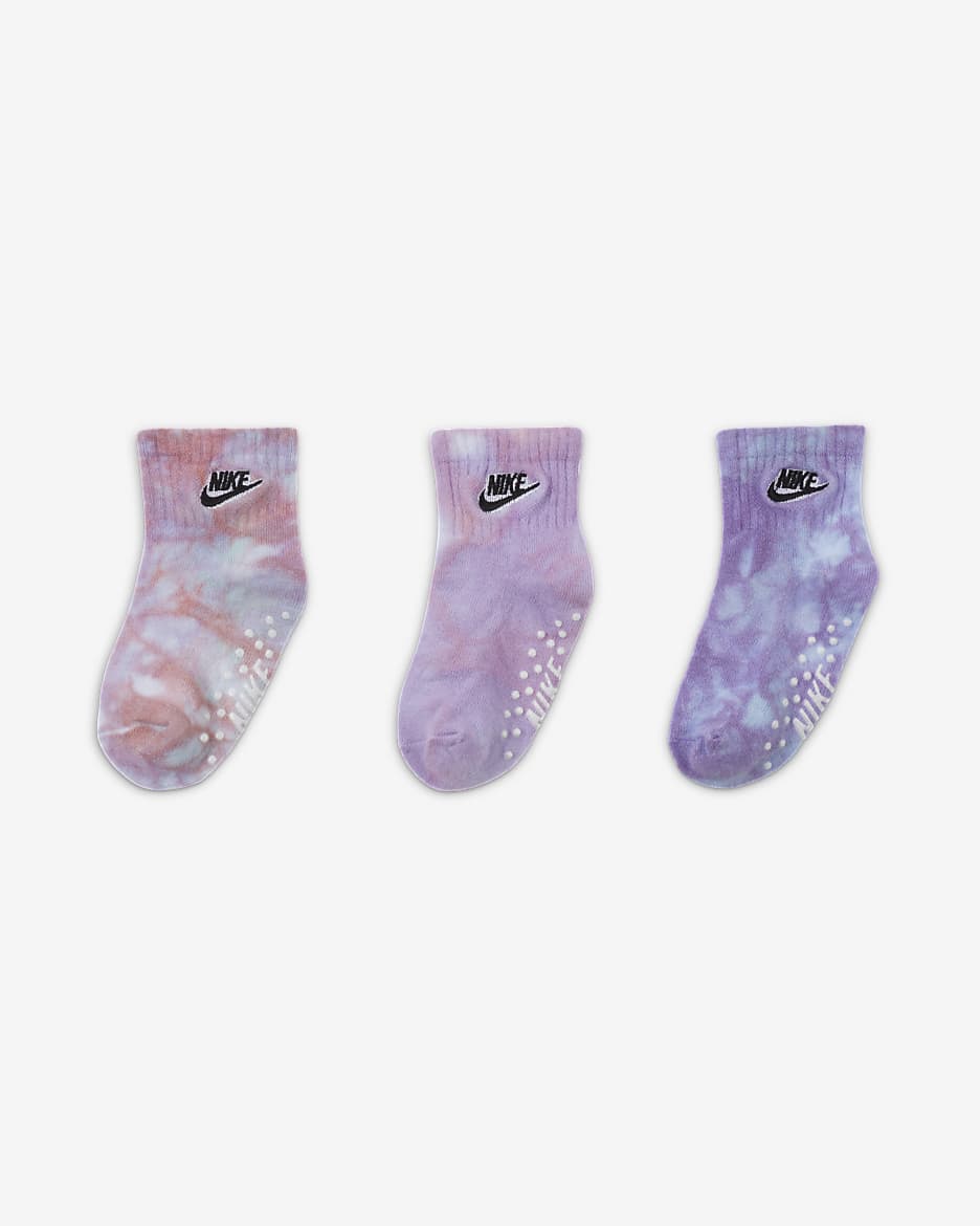 Calcetines adherentes teñidos para bebé Nike (3 pares) - Multicolor