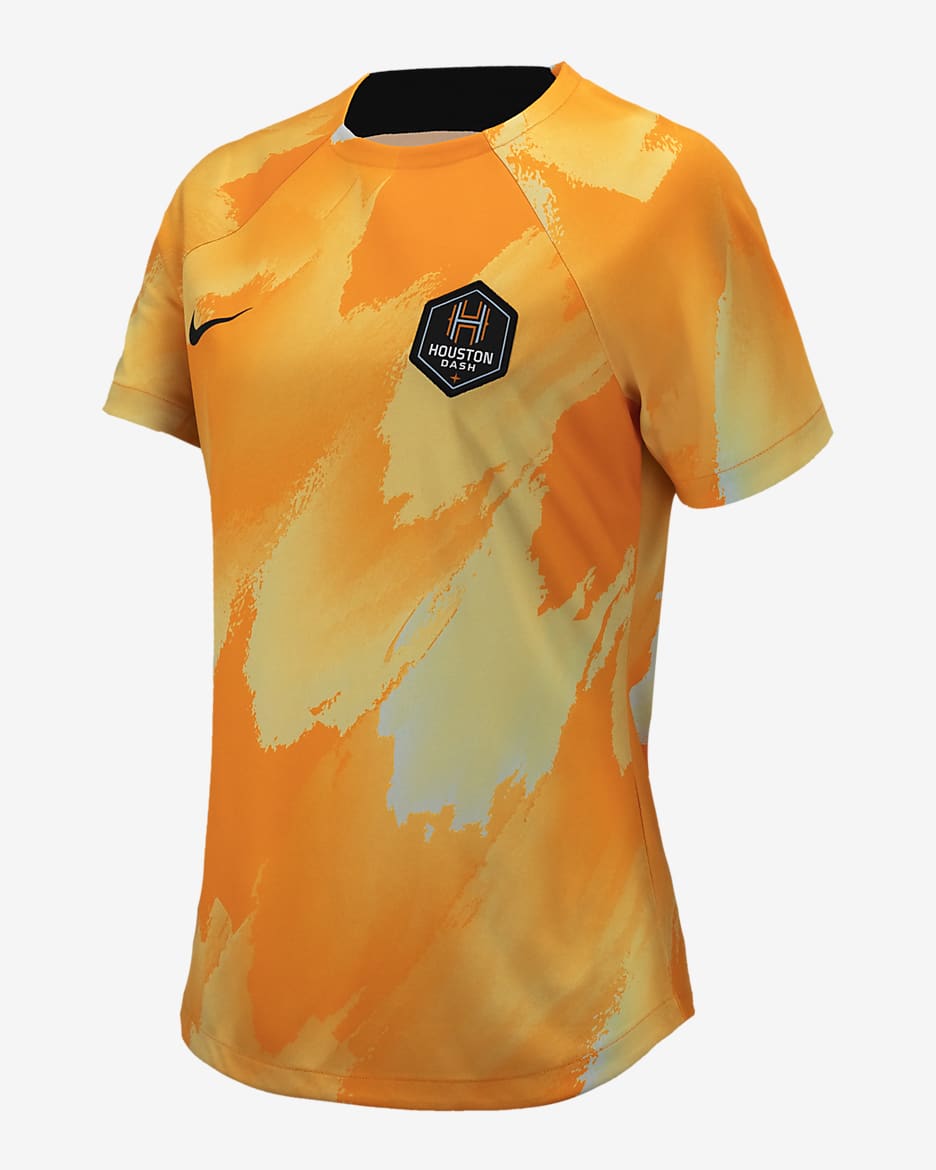 Houston Dash Women's Nike NWSL Pre-Match Top - Vivid Orange