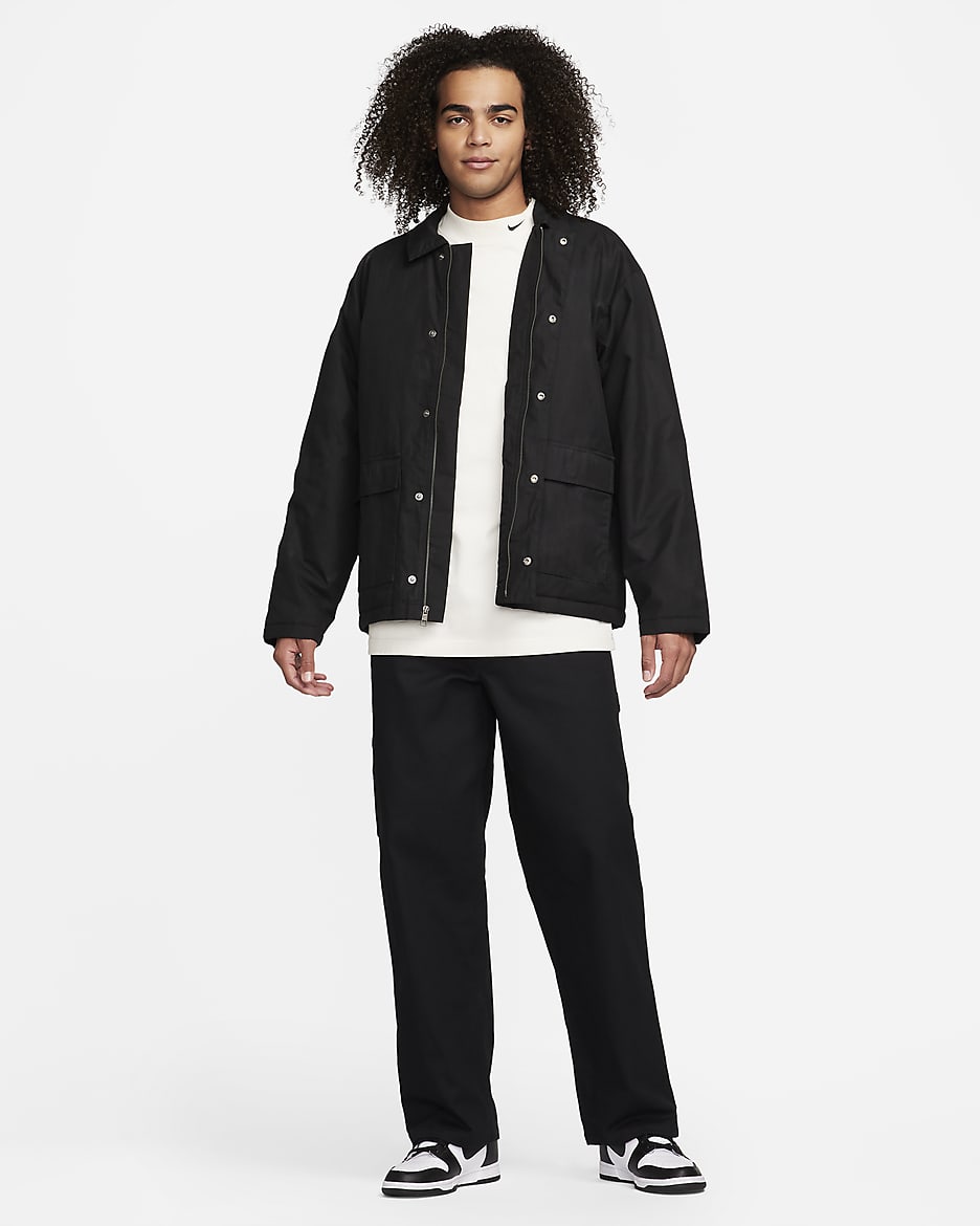 Nike Life Men's Waxed Canvas Work Jacket - Black/Black