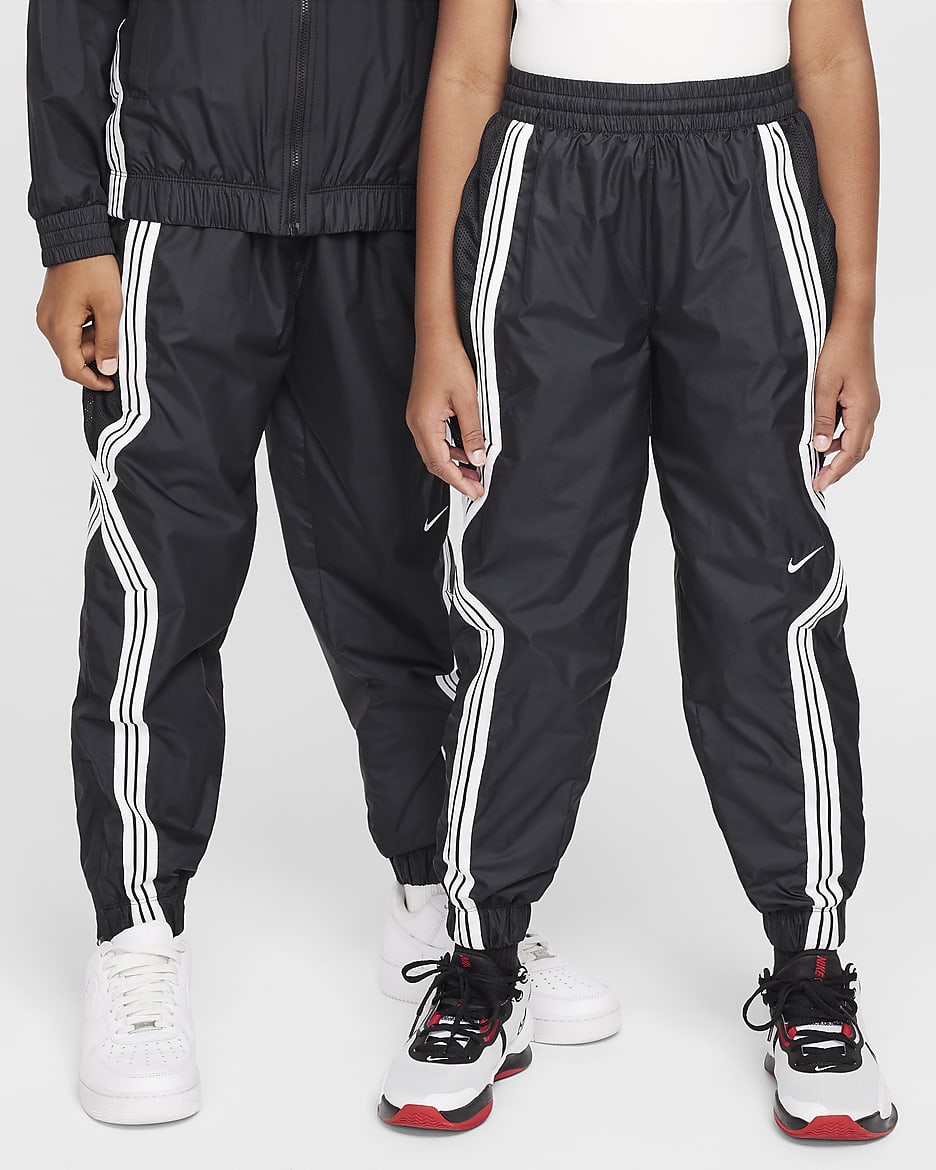 Pantalon de basket déperlant Nike Crossover pour ado - Noir/Blanc