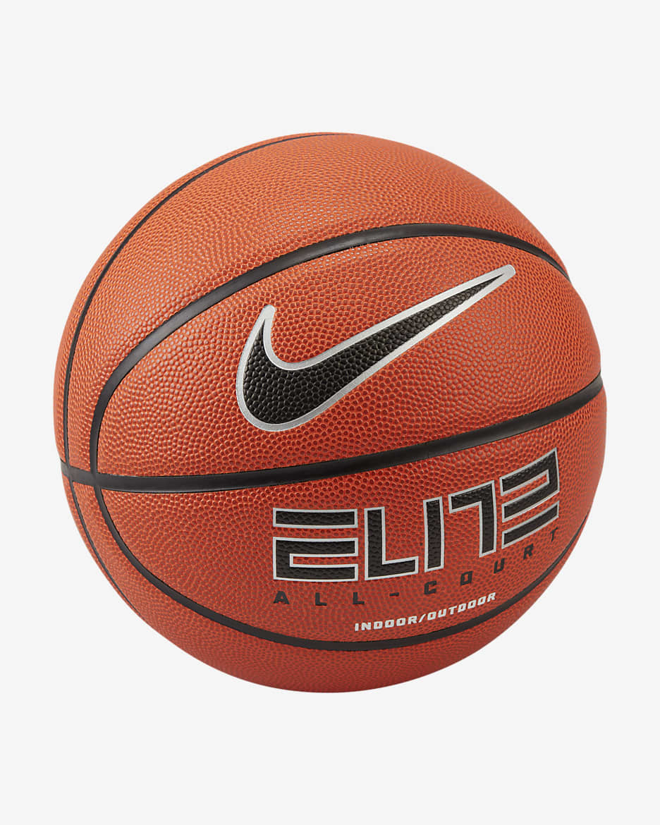 Nike Elite All-Court 8P Basketball - Amber/Black/Metal Silver