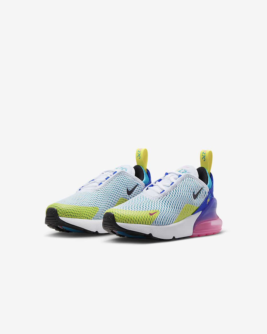 Nike Air Max 270 Little Kids' Shoes - White/Hyper Royal/Pink Spell/Black