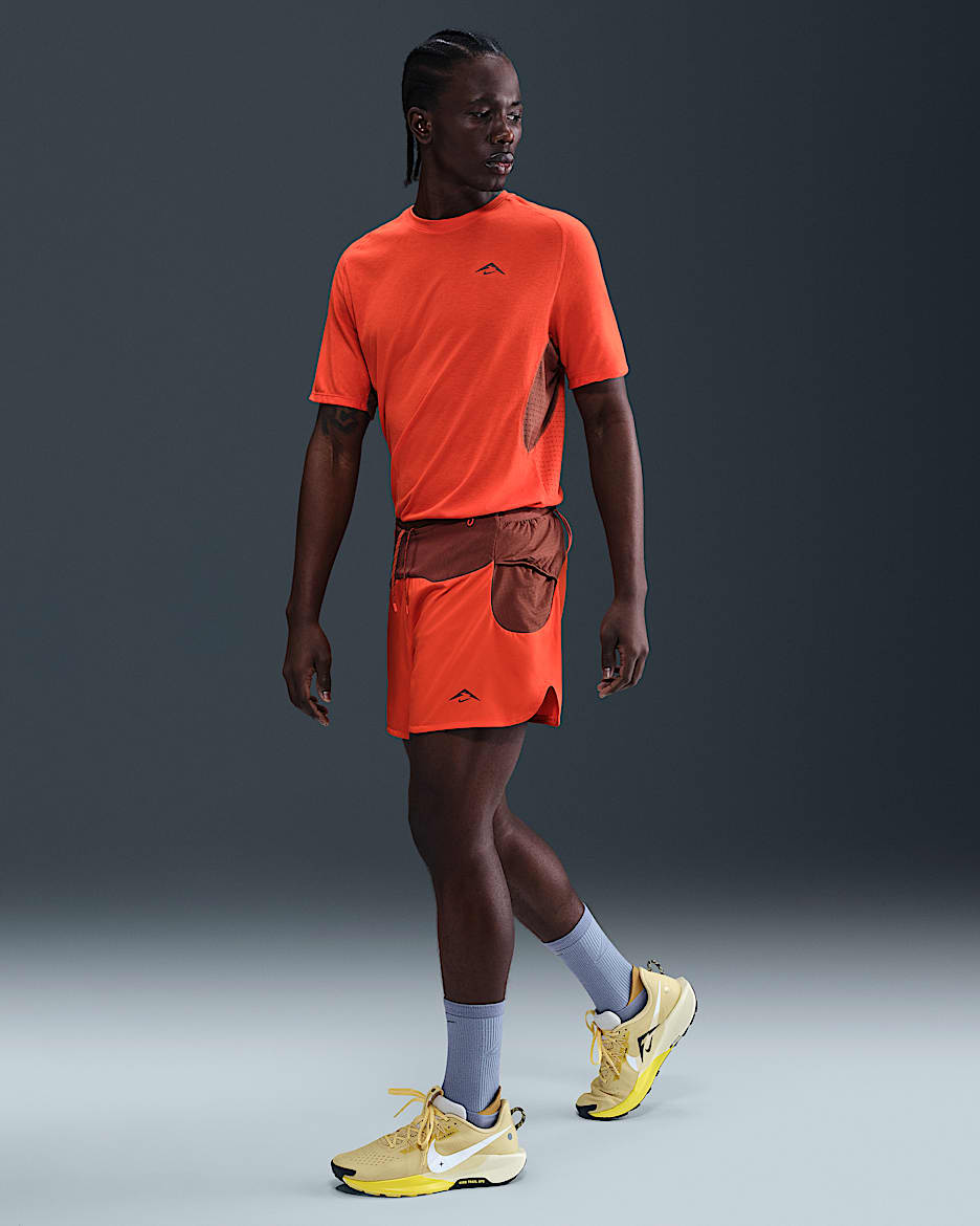 Nike Trail Second Sunrise Men's 5" Dri-FIT ADV Brief-Lined Running Shorts - Picante Red/Red Sepia/Picante Red/Black