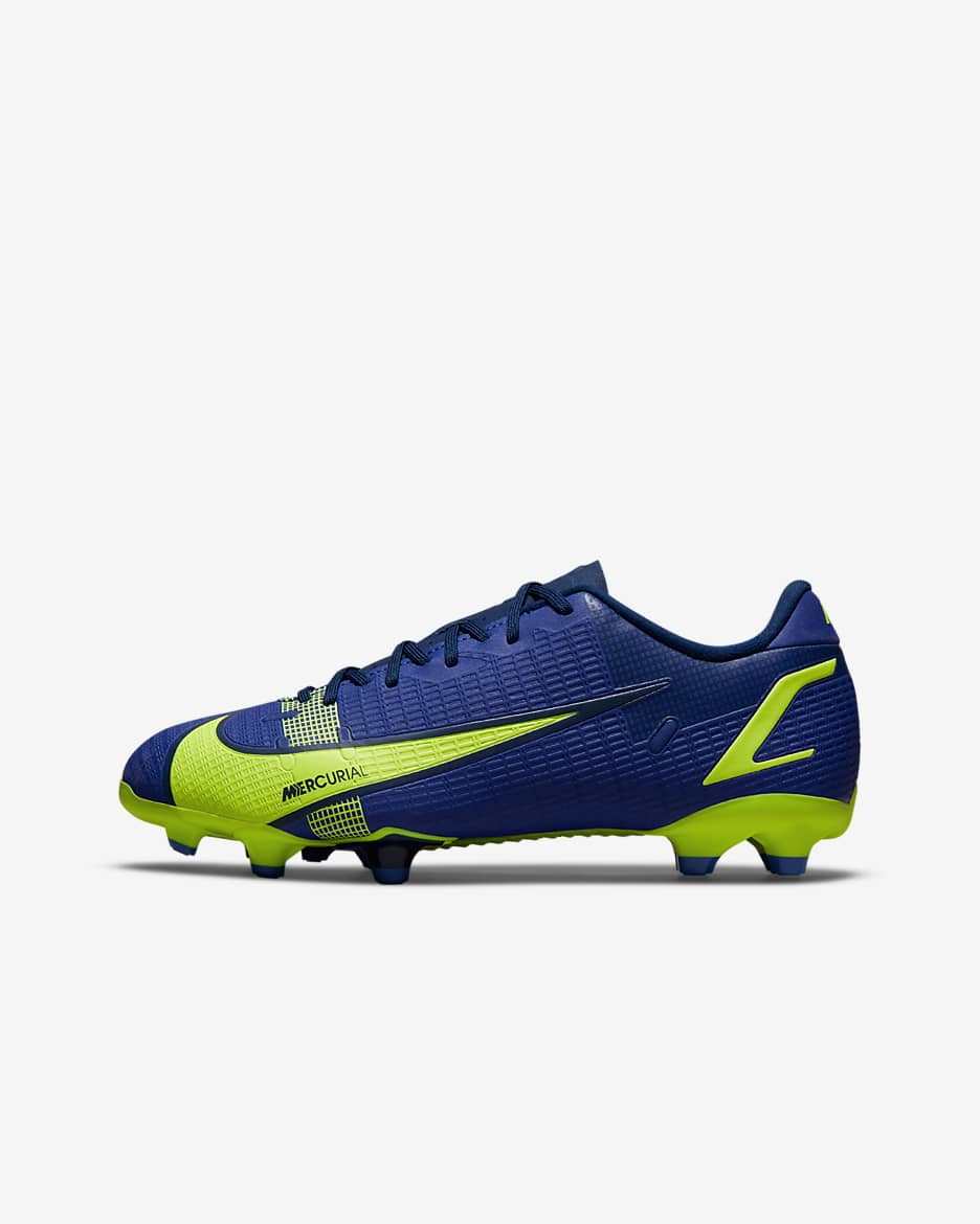 Calzado de fútbol para terrenos múltiples para niños de preescolar o grandes Nike Jr. Mercurial Vapor 14 Academy FG/MG - Lapislázuli/Azul vacío/Volt