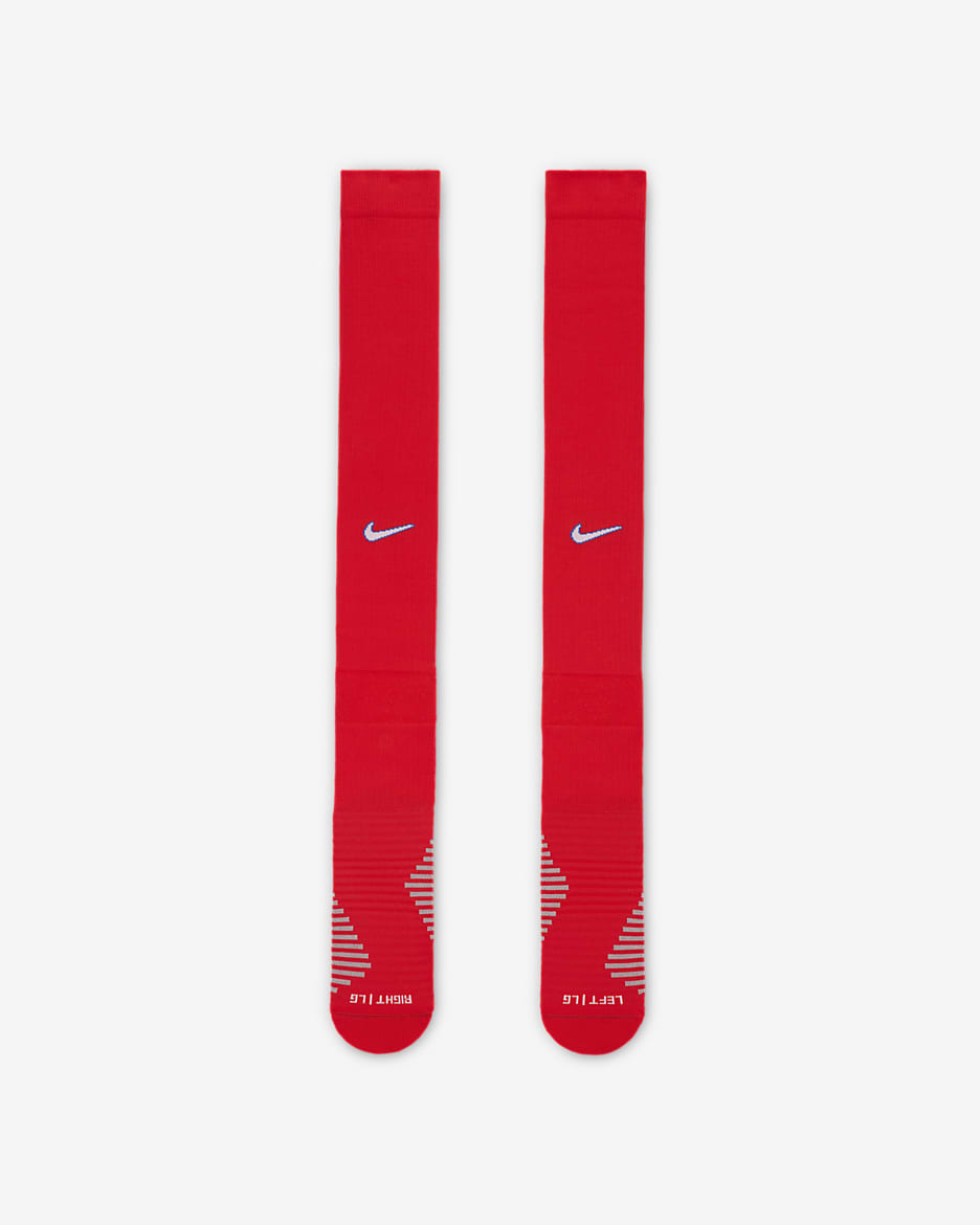 Chaussettes de foot montantes Nike Dri-FIT Atlético Madrid Strike Domicile - Light Crimson/Blanc