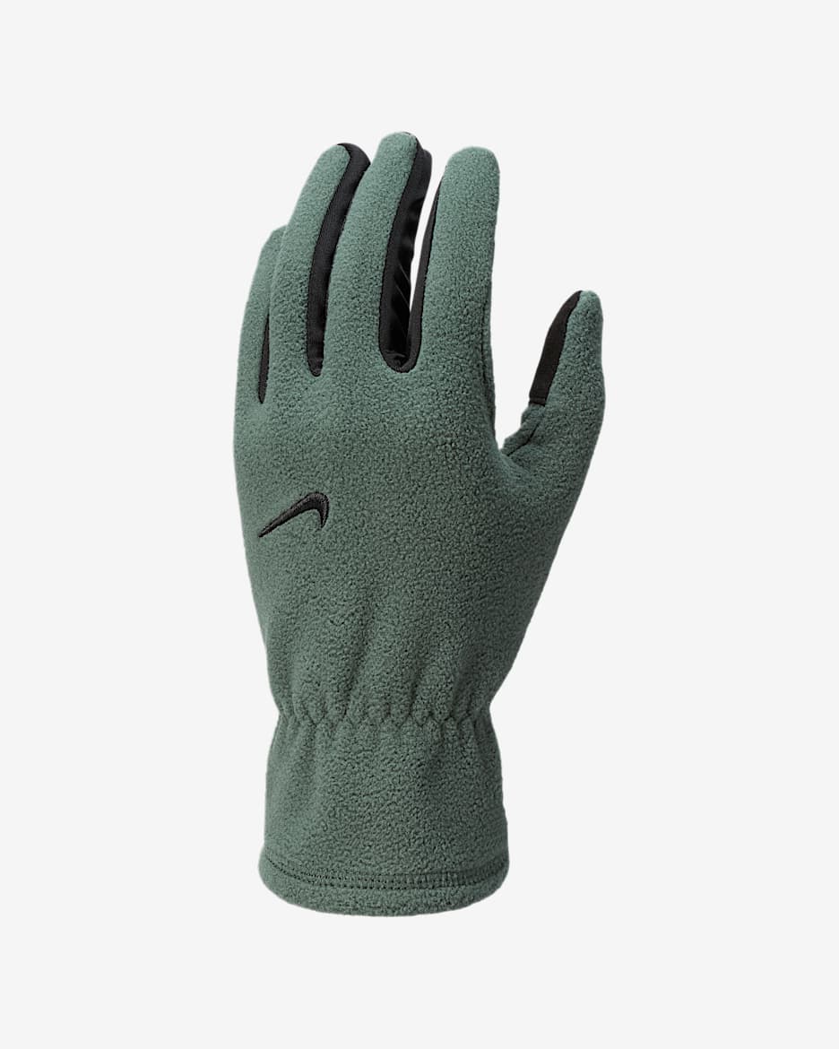 Luvas de lã cardada Therma-FIT Nike One para mulher - Verde Vintage/Preto