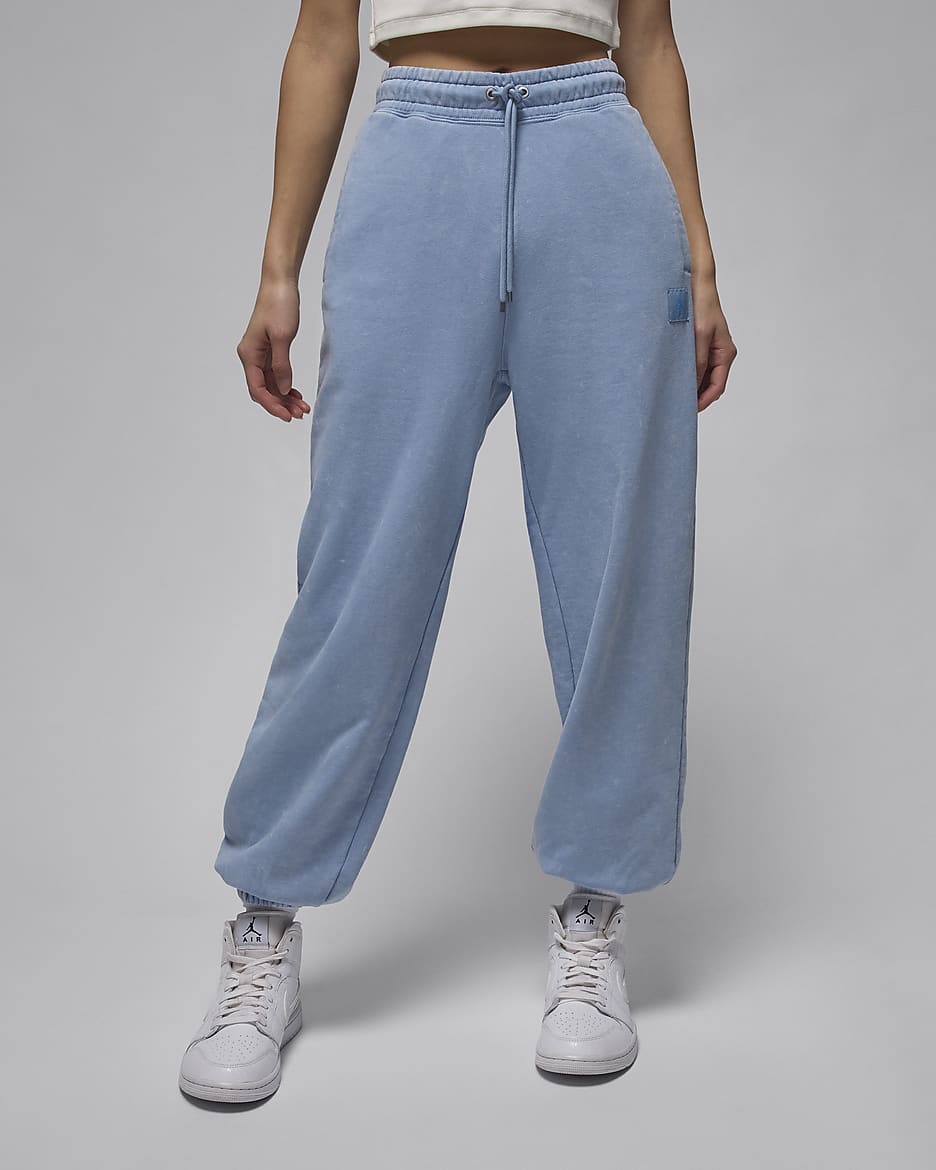 Jordan Flight Fleece Women's Washed Fleece Pants - Blue Grey