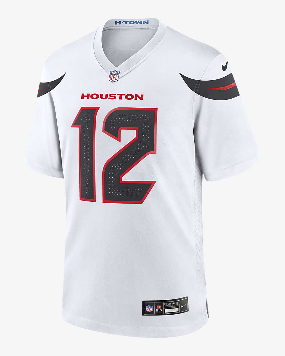 Jersey de fútbol americano Nike de la NFL Game para hombre Nico Collins Houston Texans - Blanco