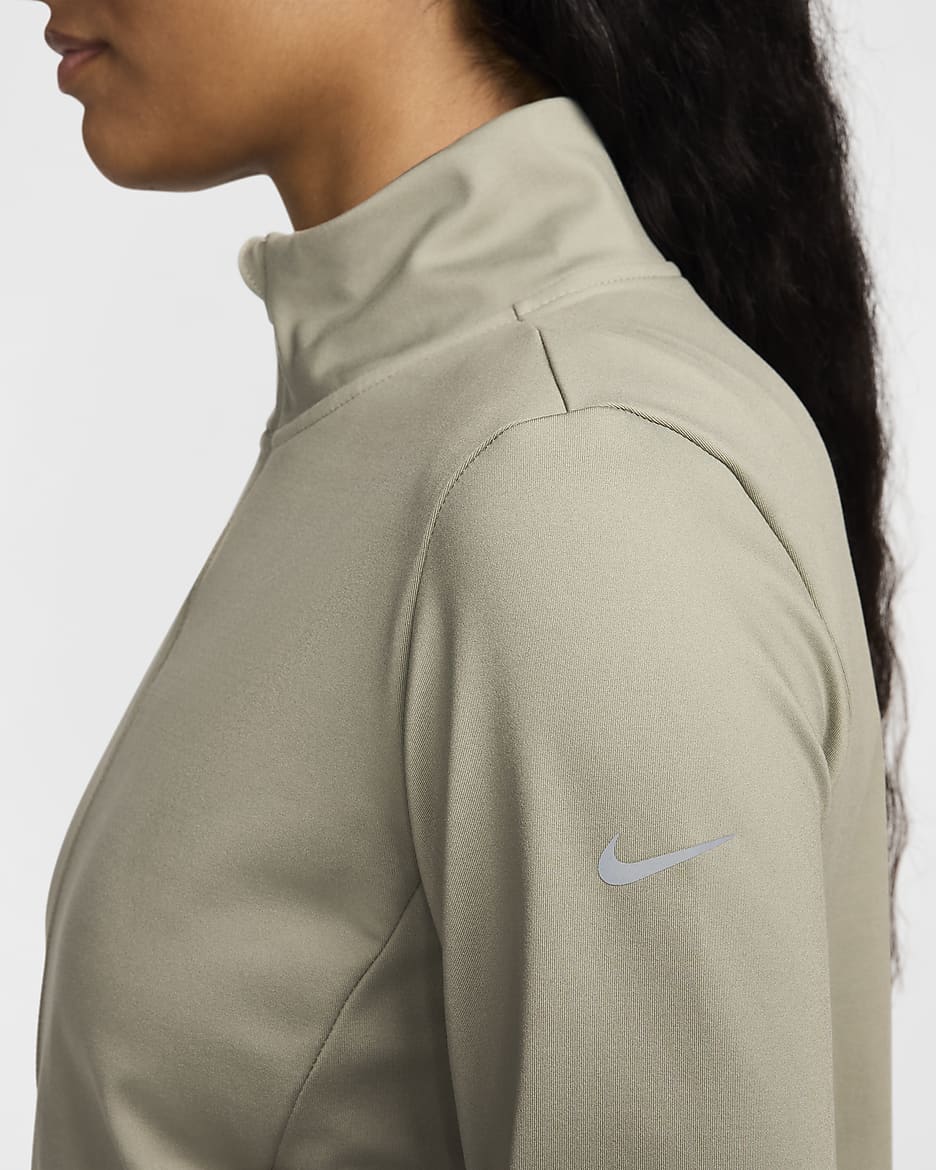 Capa media Dri-FIT de cierre completo para mujer Nike One - Militar claro/Negro