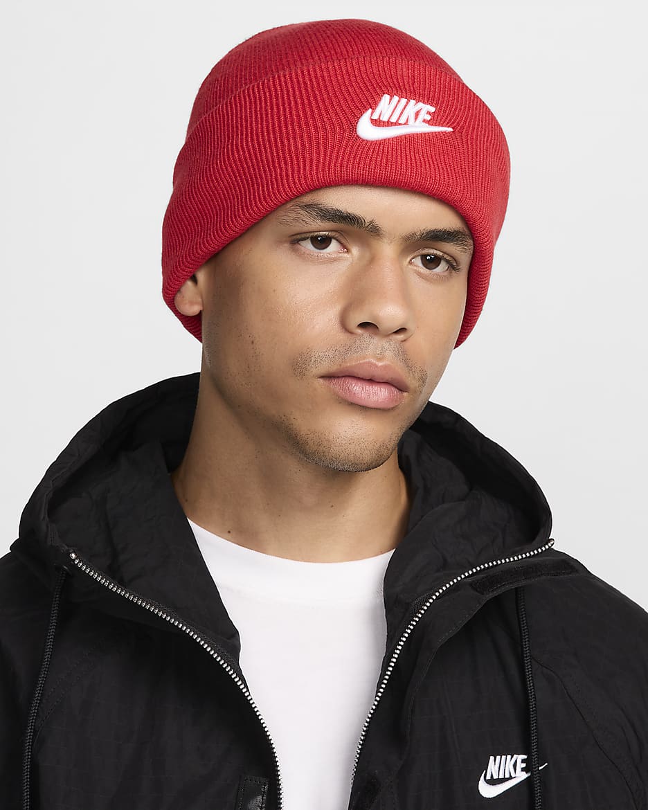 Nike Peak Futura Beanie - University Red/White