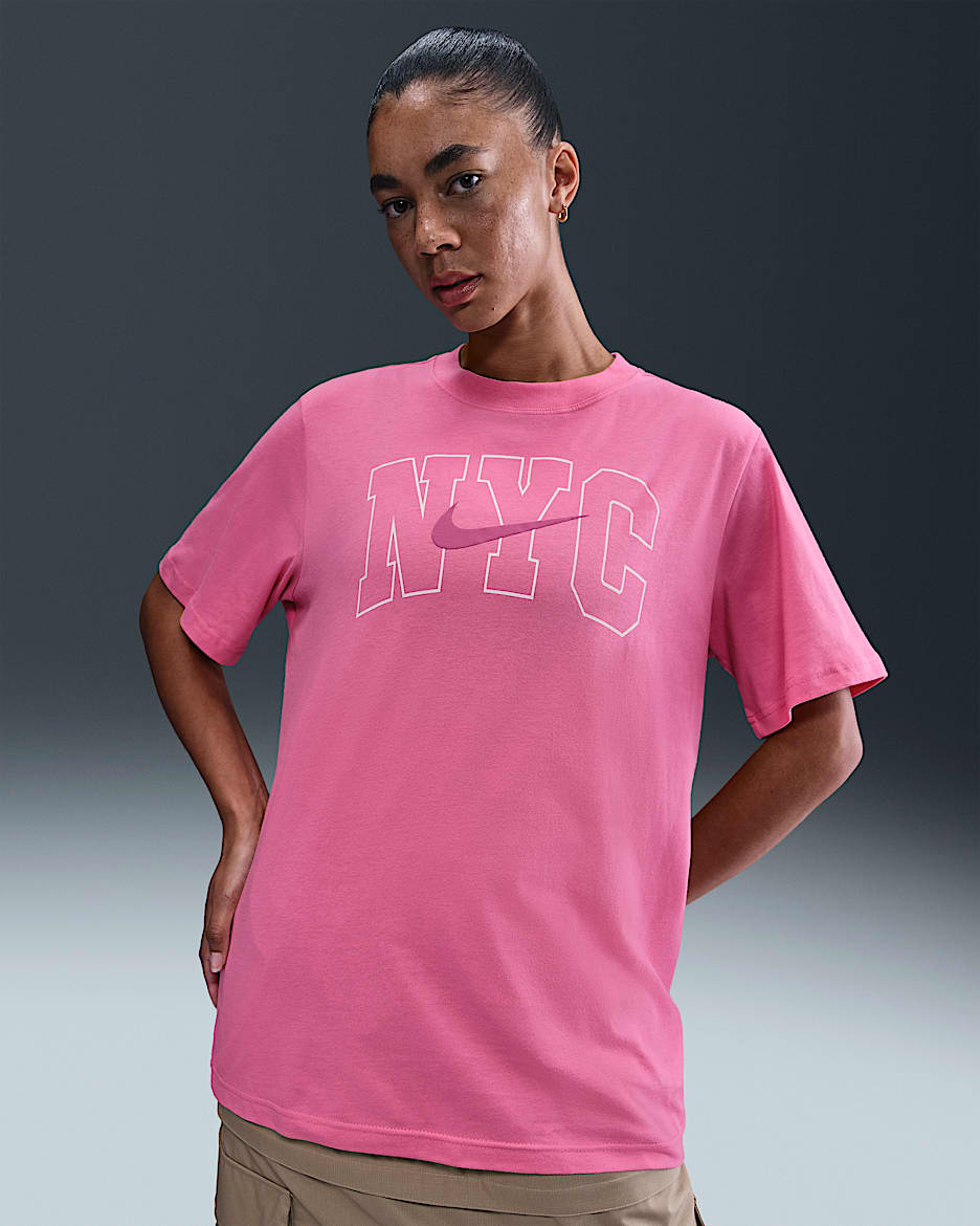 Nike Sportswear Essential Women's T-Shirt - Pinksicle/Cosmic Fuchsia