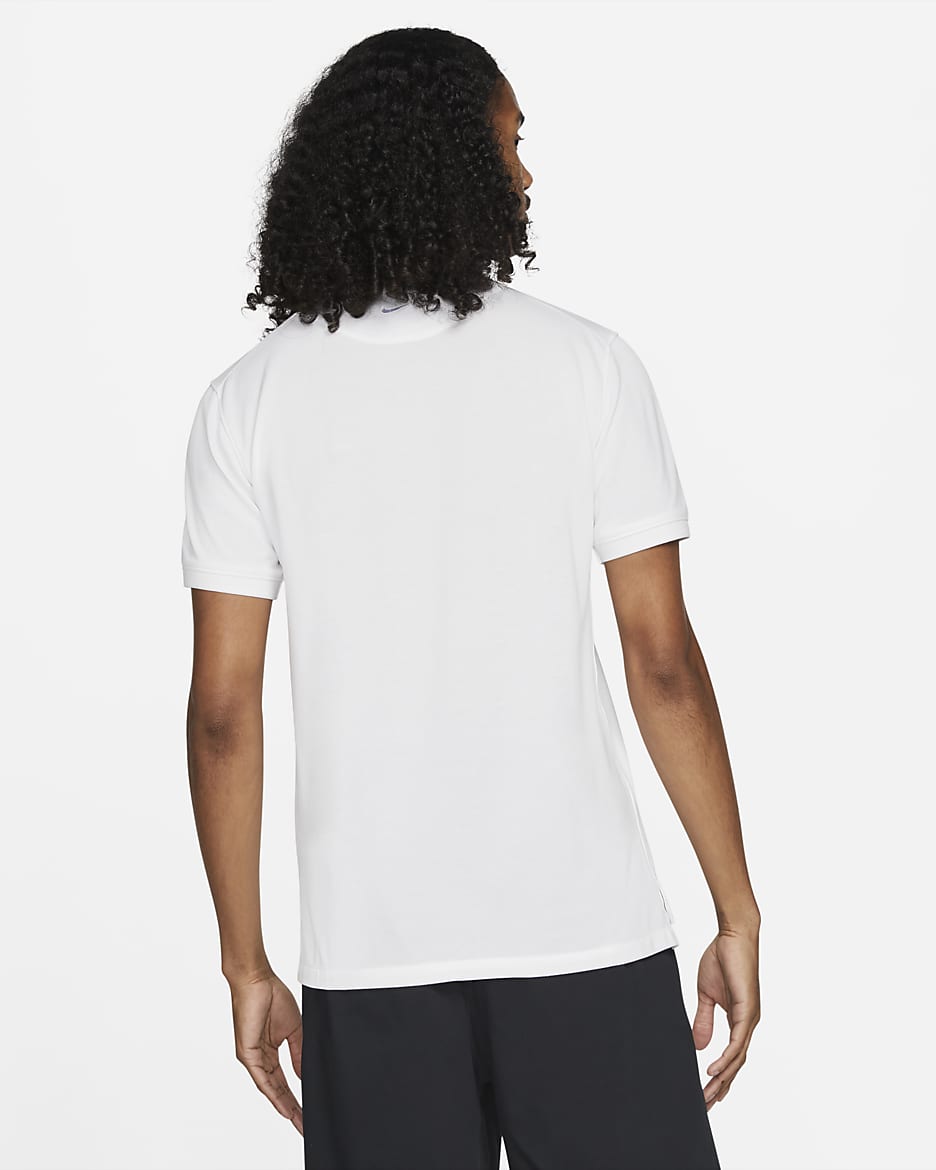 Polo Nike coupe slim pour Homme - Blanc