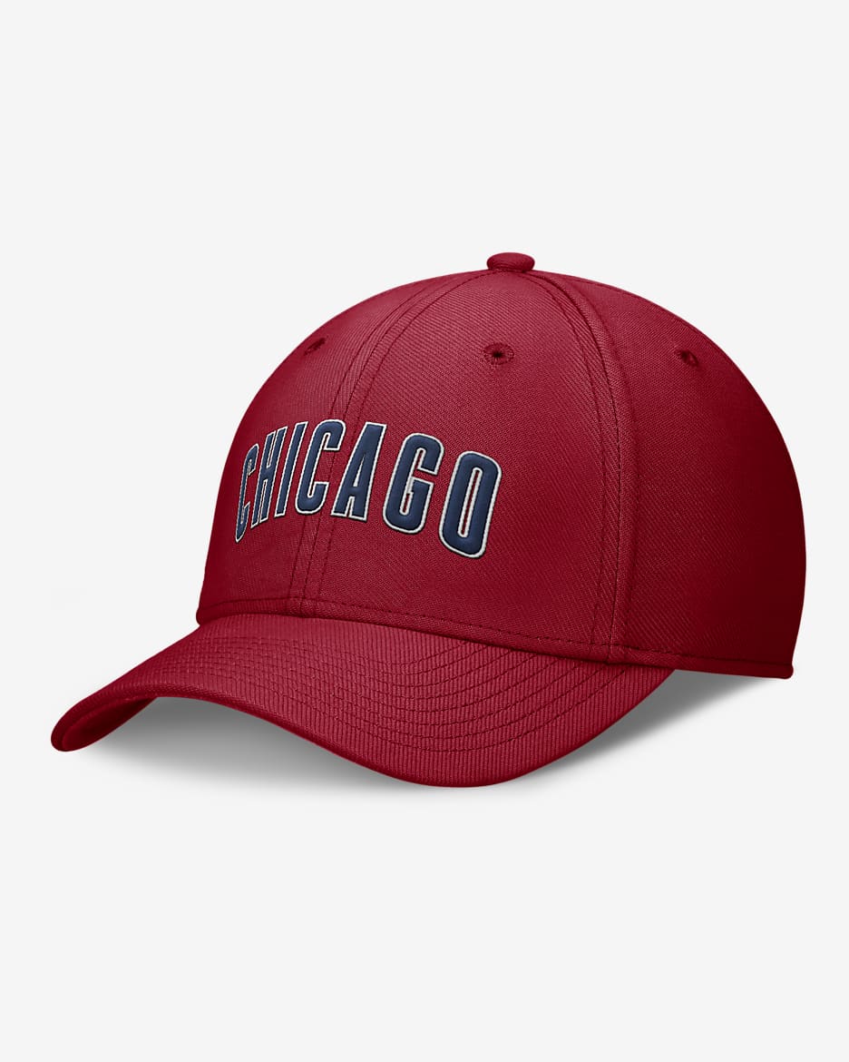 Gorra Nike Dri-FIT de la MLB para hombre Chicago Cubs Evergreen Swoosh - Rojo