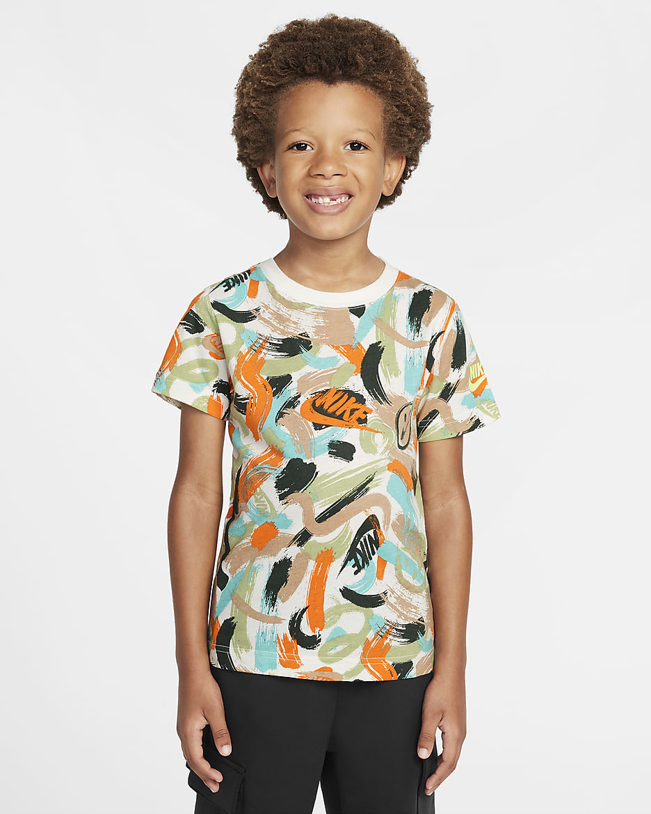 Nike "Express Yourself" Little Kids' Printed T-Shirt - Sail