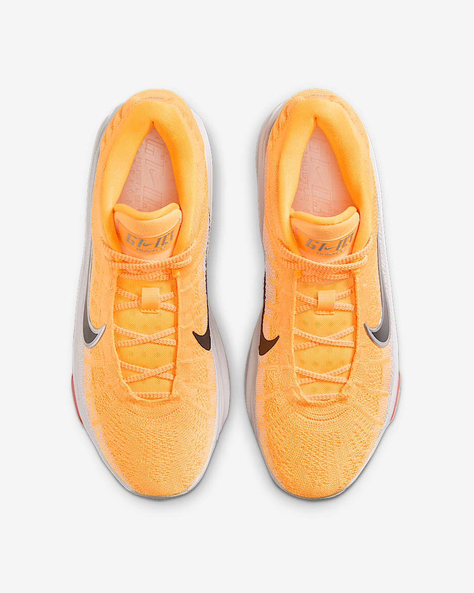 Nike G.T. Hustle 3 Basketbol Ayakkabısı - Laser Orange/Metallic Silver/Vast Grey/Siyah