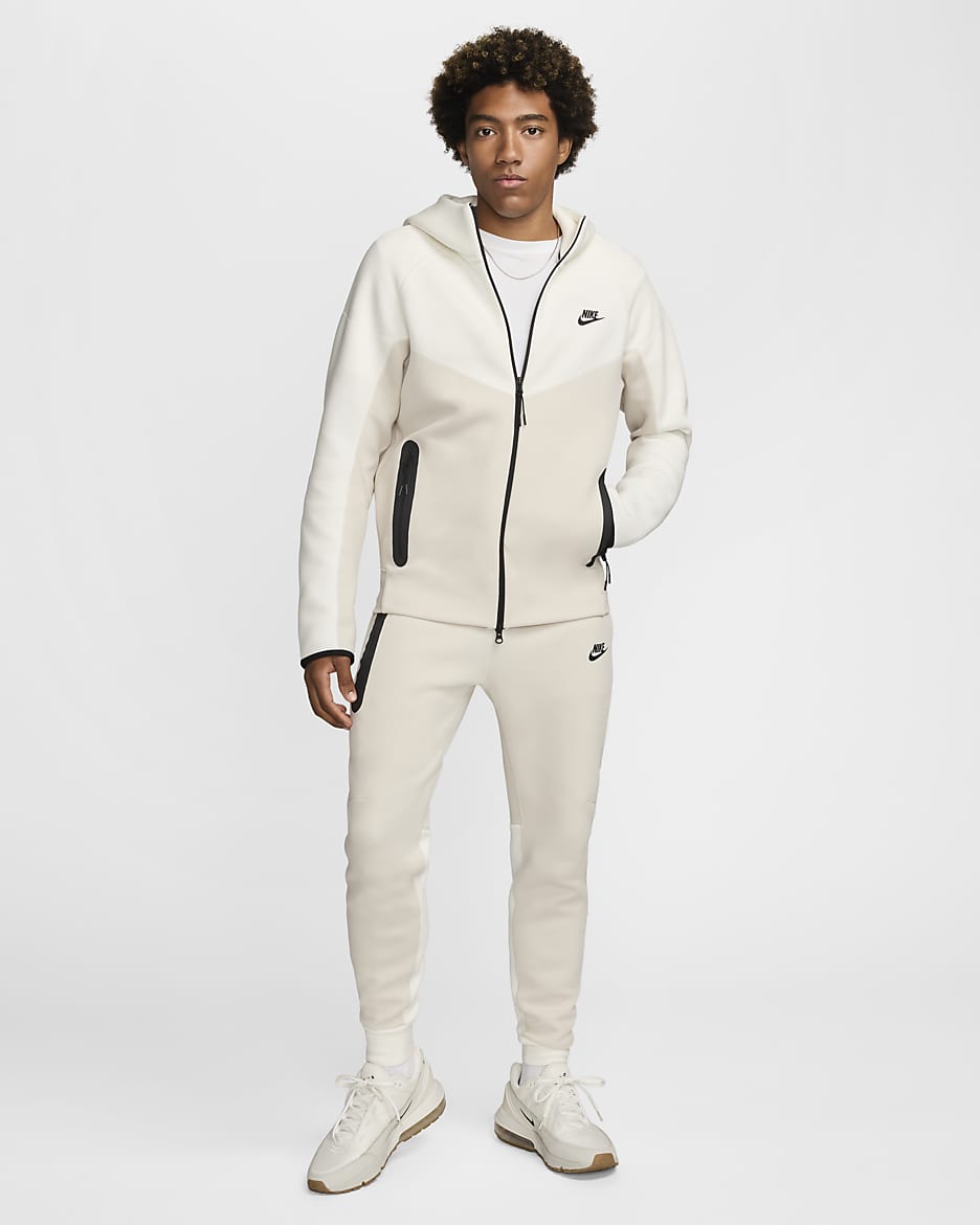 Nike Sportswear Tech Fleece Windrunner Men's Full-Zip Hoodie - Light Orewood Brown/Sail/Black