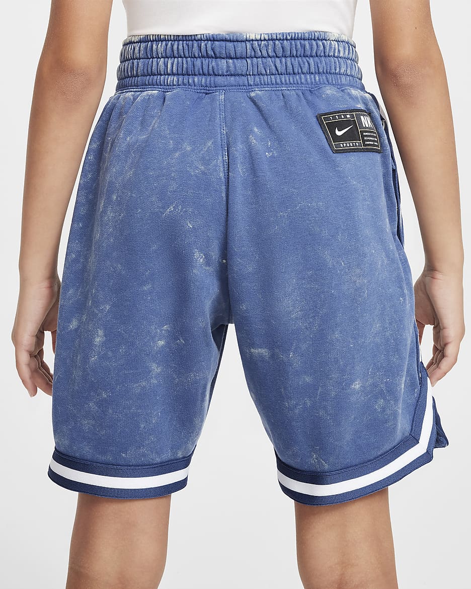 Nike DNA Culture Of Basketball Big Kids' Fleece Basketball Shorts - Mystic Navy/Denim Turquoise/Mystic Navy