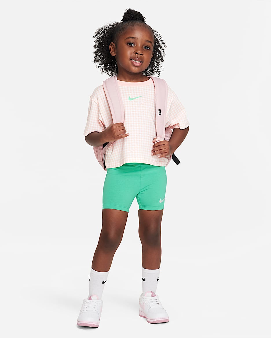 Nike Pic-Nike Boxy Tee and Shorts Set Toddler 2-Piece Set - Spring Green