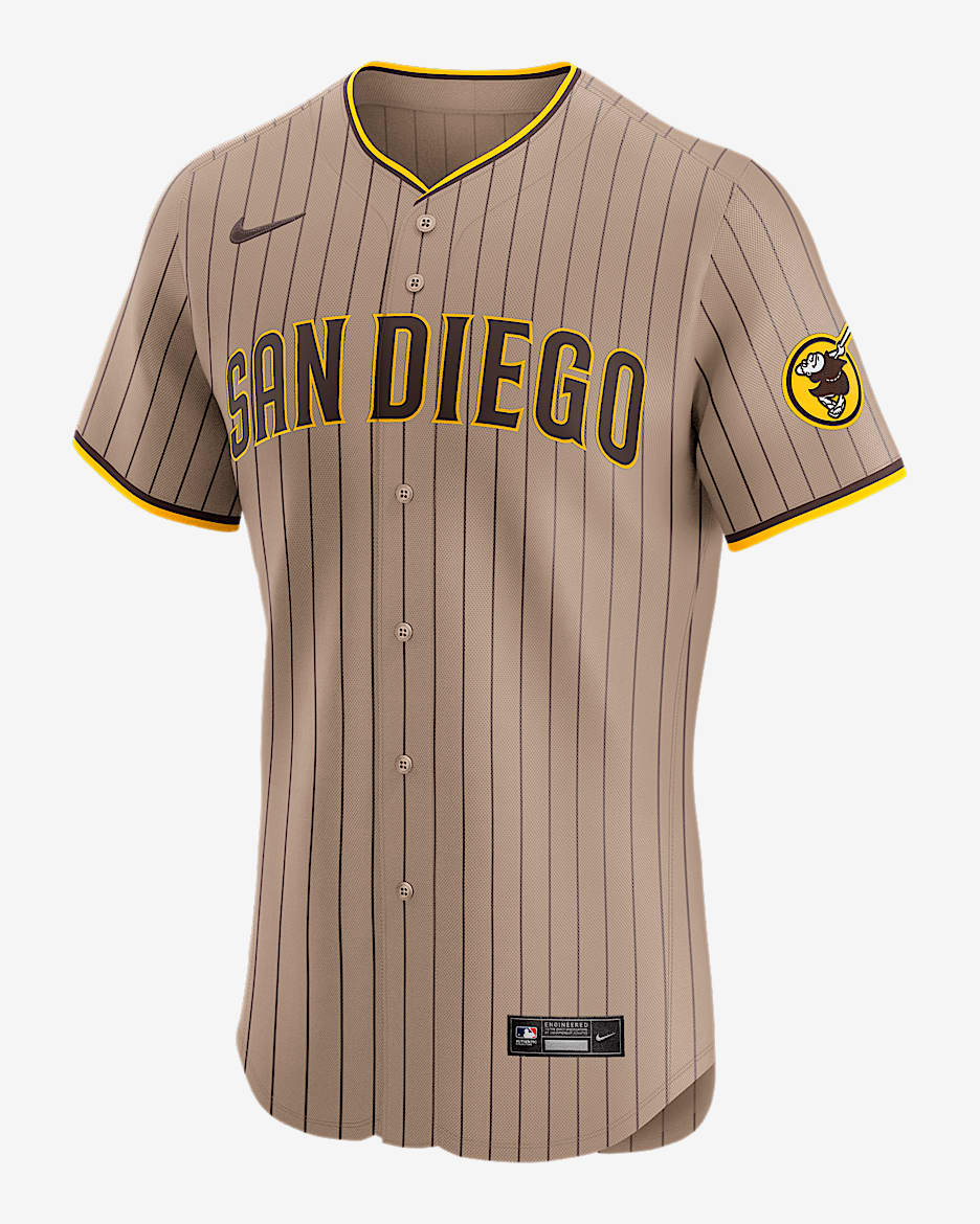 Fernando Tatis Jr. San Diego Padres Men's Nike Dri-FIT ADV MLB Elite Jersey - Tan/Beige