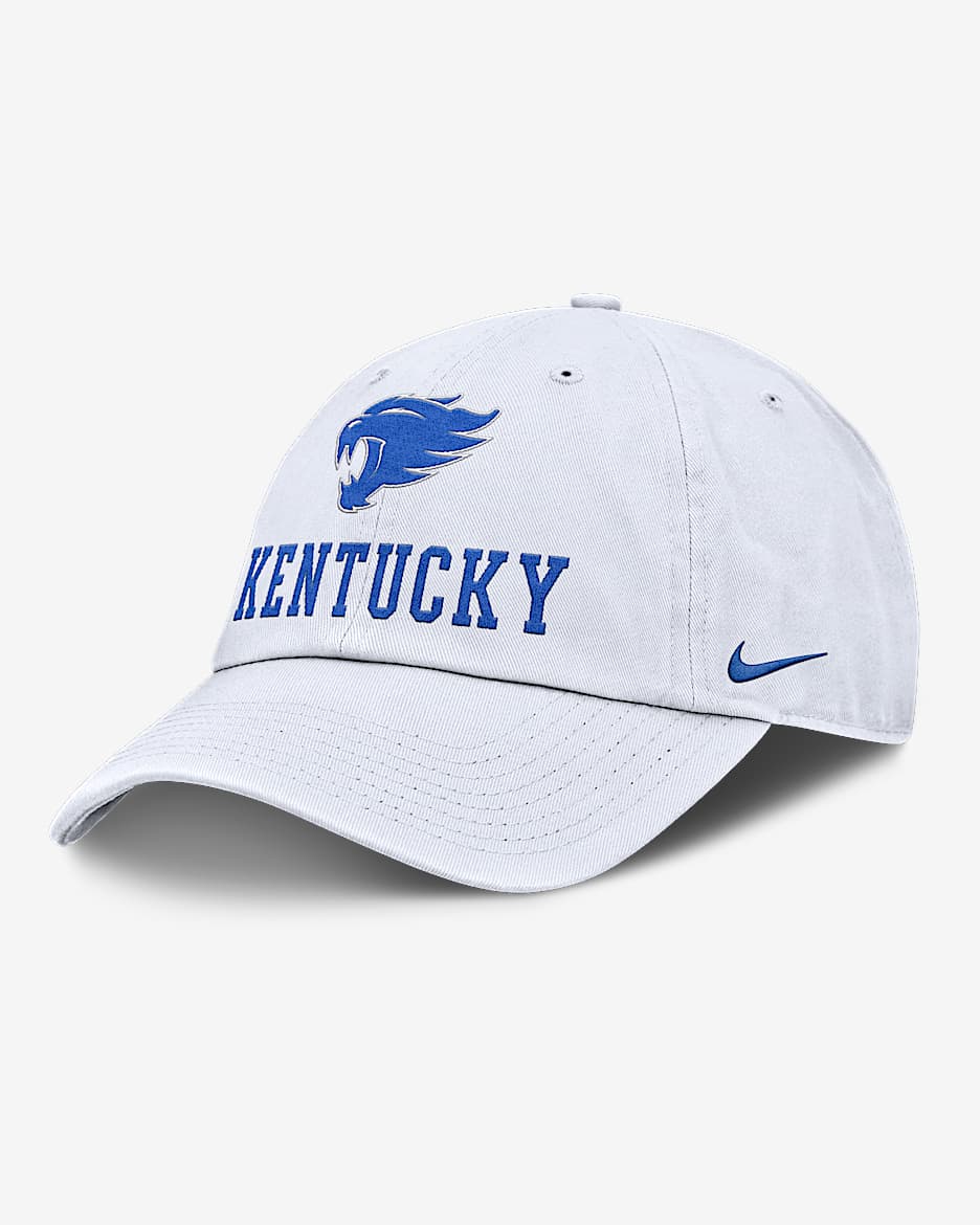 Kentucky Sideline Club Gameday Men's Nike College Adjustable Hat - White