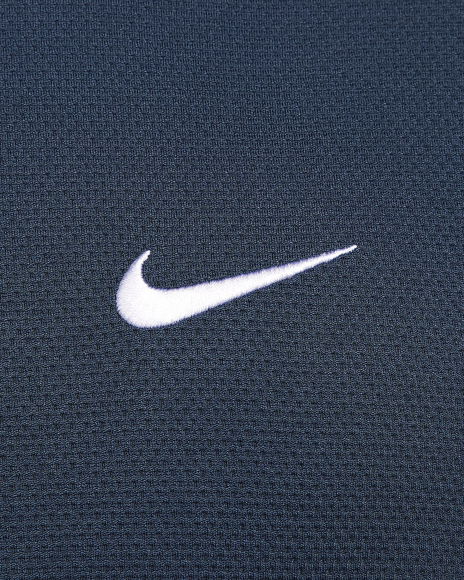 Pánská golfová polokošile Nike Golf Club Dri-FIT - Armory Navy/Light Carbon/Aegean Storm/Bílá