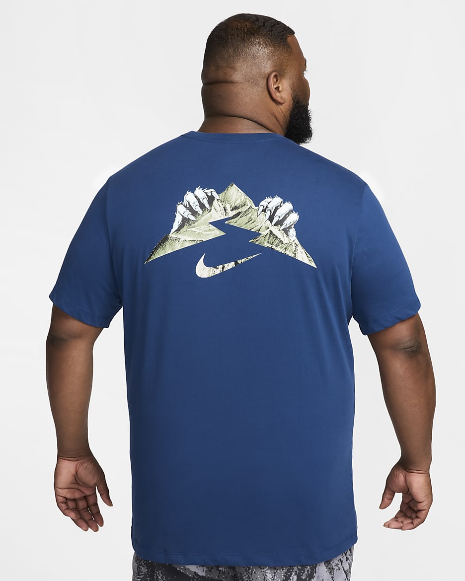 Playera de correr Dri-FIT para hombre Nike - Azul valiente