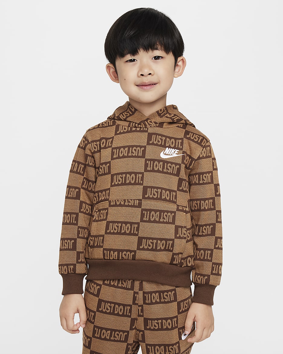 Sudadera con gorro sin cierre de tejido Fleece infantil Nike Sportswear Textured Club - Lino