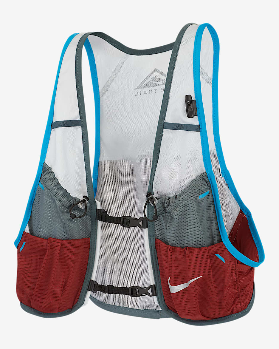 Nike Men's Running Trail Vest - Pure Platinum/Hasta/Dark Cayenne/Laser Blue
