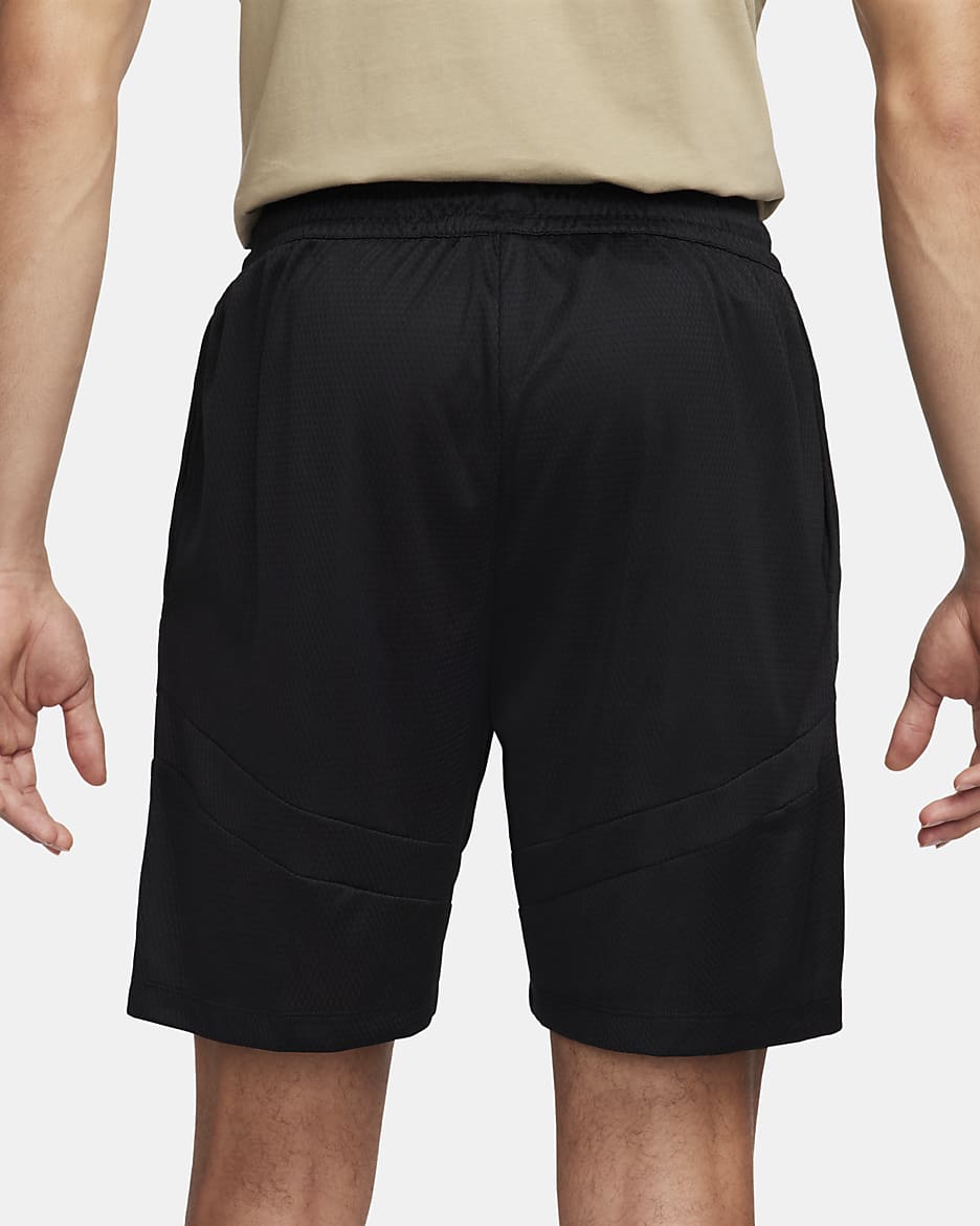 Shorts da basket Dri-FIT 21 cm Nike Icon – Uomo - Nero/Nero/Nero/Bianco