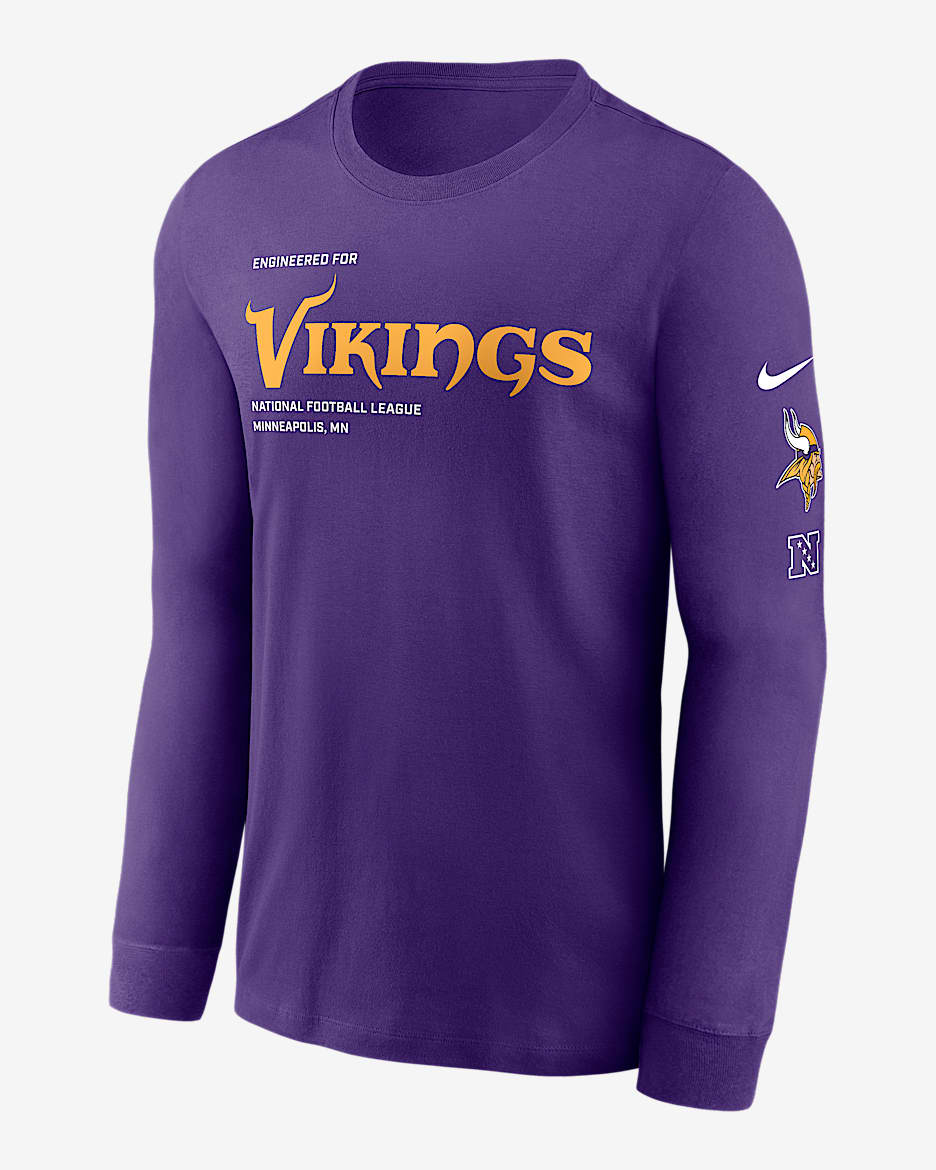 Minnesota Vikings Play To Win Essential Men's Nike NFL Long-Sleeve T-Shirt - Court Purple