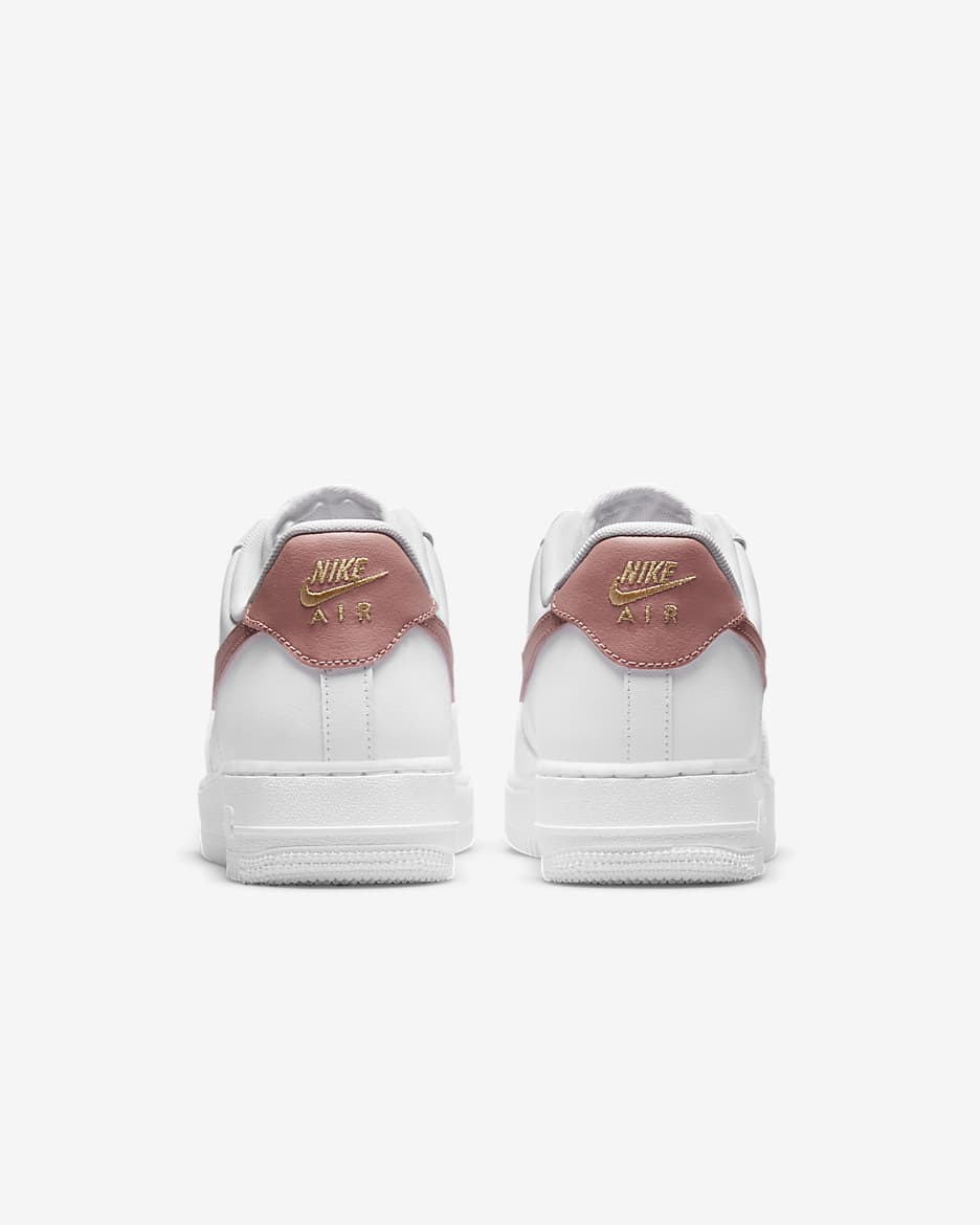 Buty damskie Nike Air Force 1 '07 Essential - Biel/Biel/Rust Pink/Rust Pink