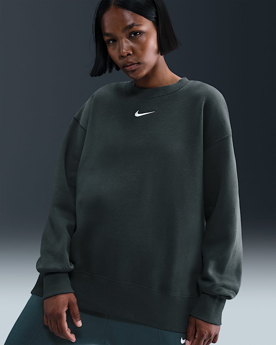 Nike Sportswear Phoenix Fleece Women's Oversized Crew-Neck Sweatshirt - Seaweed/Sail