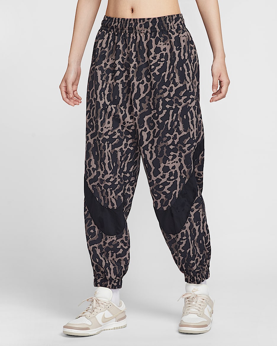 Nike Sportswear Women's Woven Printed Trousers - Black/Black