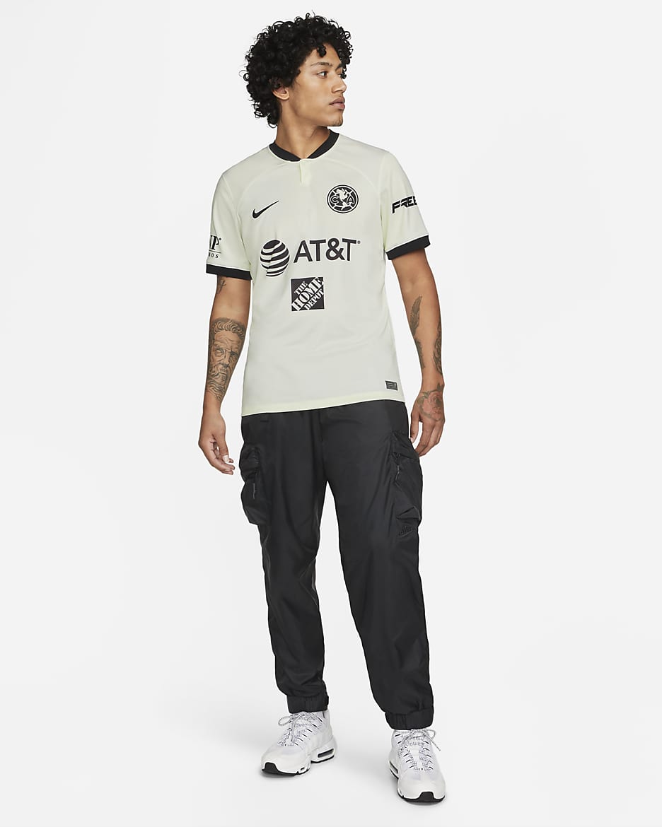 Club América 2022/23 Stadium Third Nike Dri-FIT Fußballtrikot - Sail/Schwarz/Schwarz