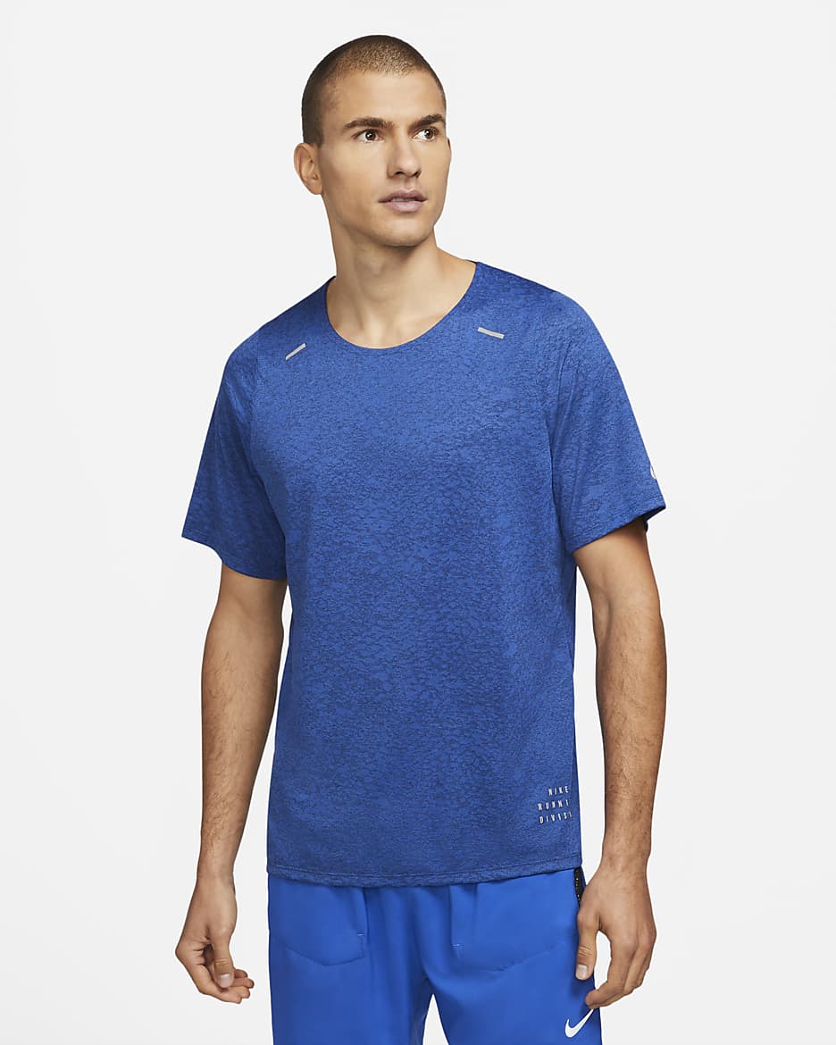 Nike Rise 365 Run Division Men's Short-Sleeve Running Top - Midnight Navy/Game Royal