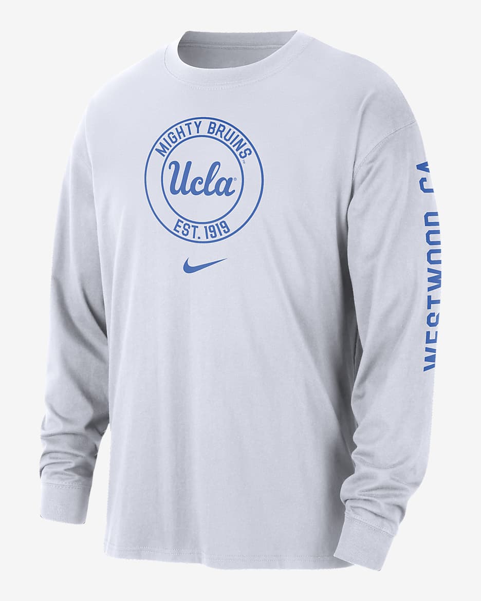 UCLA Max90 Men's Nike College Long-Sleeve T-Shirt - White