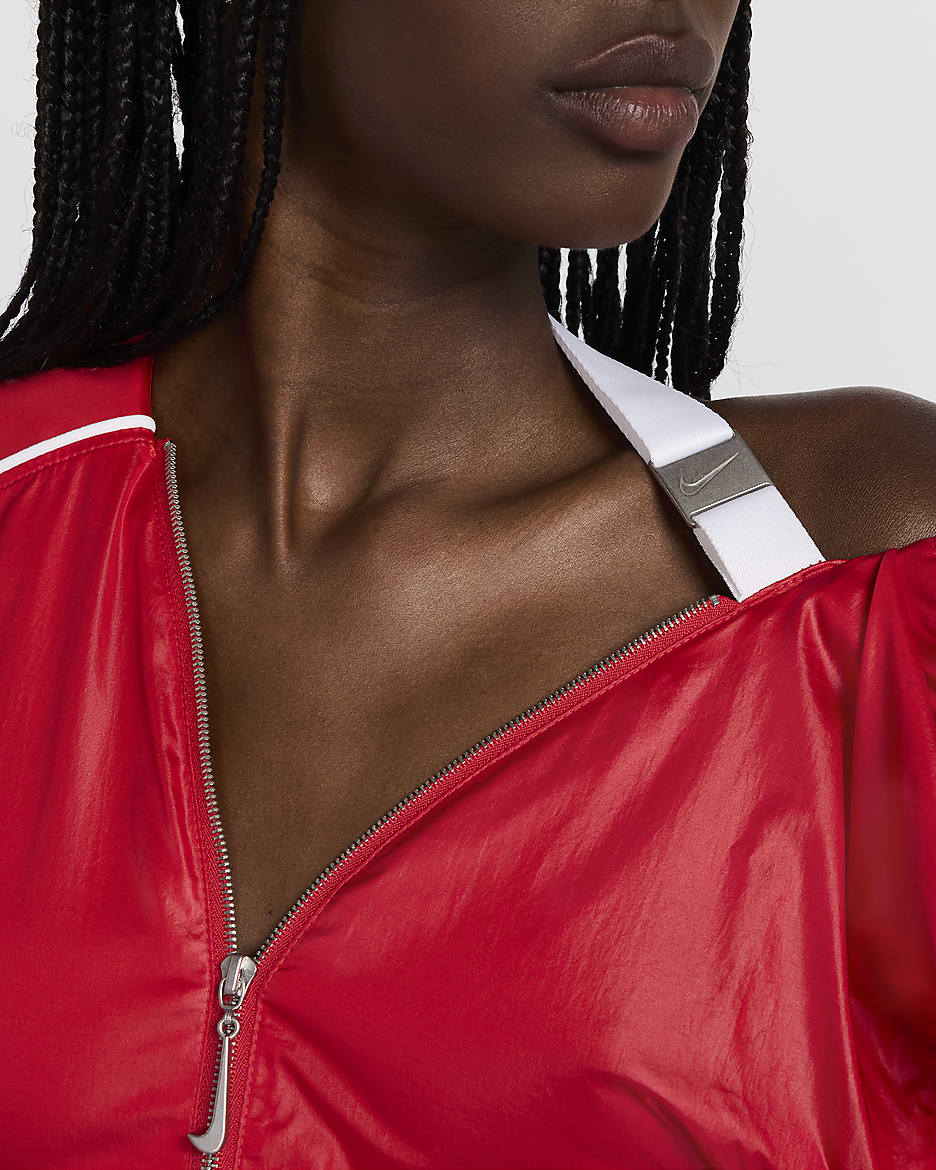 Chamarra de entrenamiento para mujer Nike x Jacquemus - Rojo universitario/Blanco