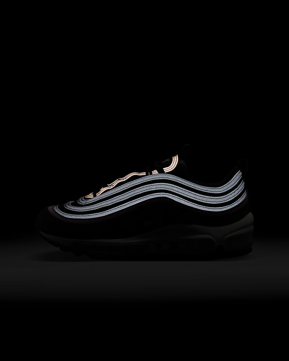 Nike Air Max 97 Older Kids' Shoes - Black/Pink Rise/Picante Red/White