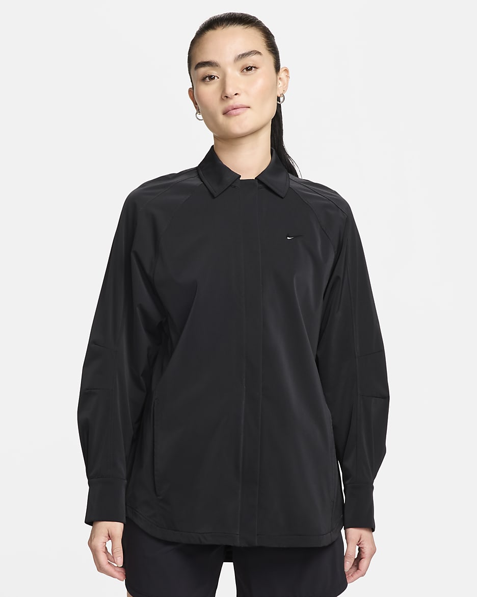ナイキ ブリス ウィメンズ Dri-FIT ジャケット - ブラック/クリア