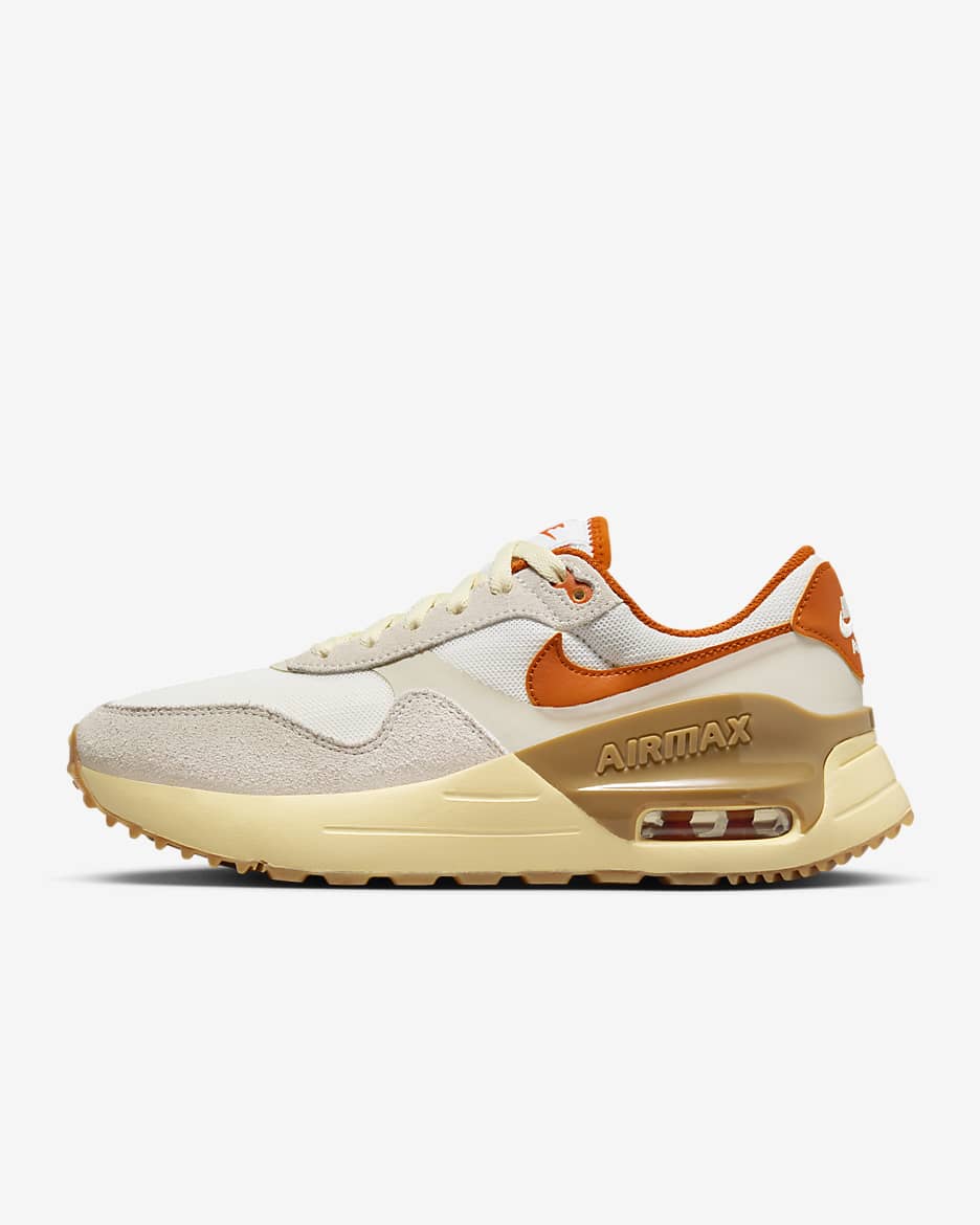 Nike Air Max SYSTM Women's Shoes - Sail/Light Orewood Brown/Gum Medium Brown/Campfire Orange